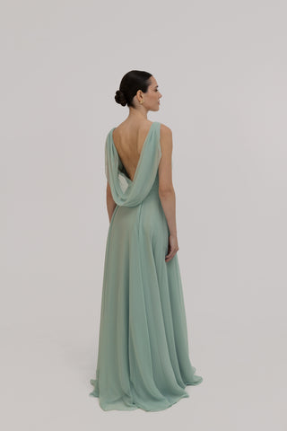 Athena Bridesmaid Dress In Dusty Eucalyptus