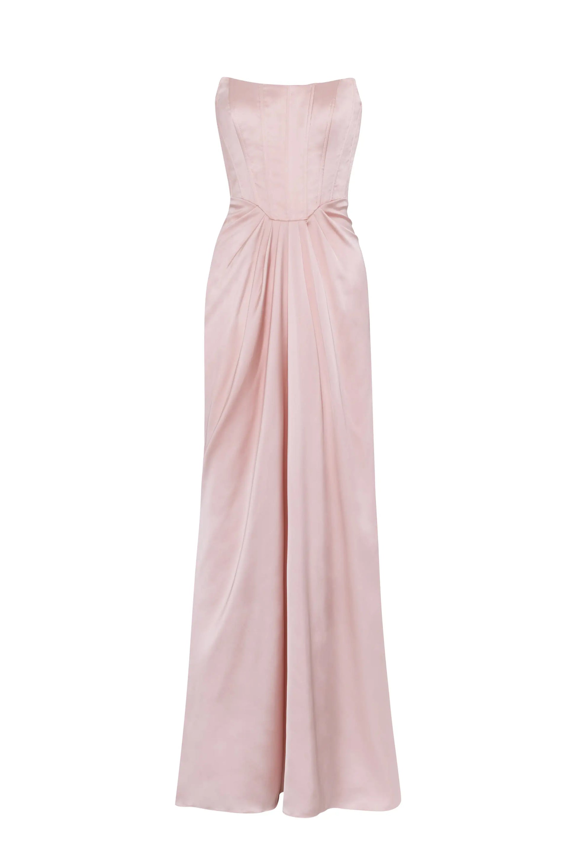 Pink gown on a white background