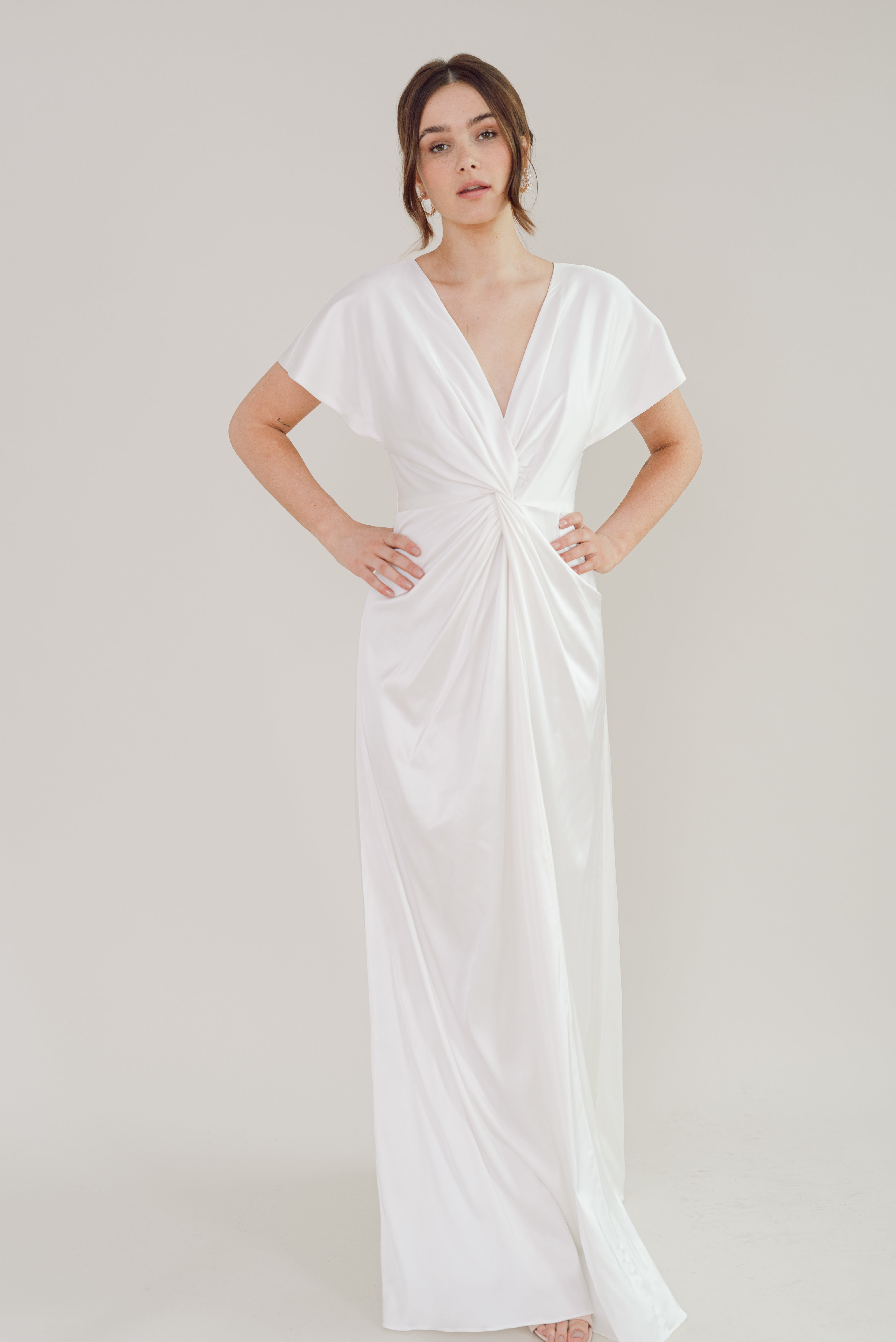 Camilla Bridesmaid Dress In Ivory Satin