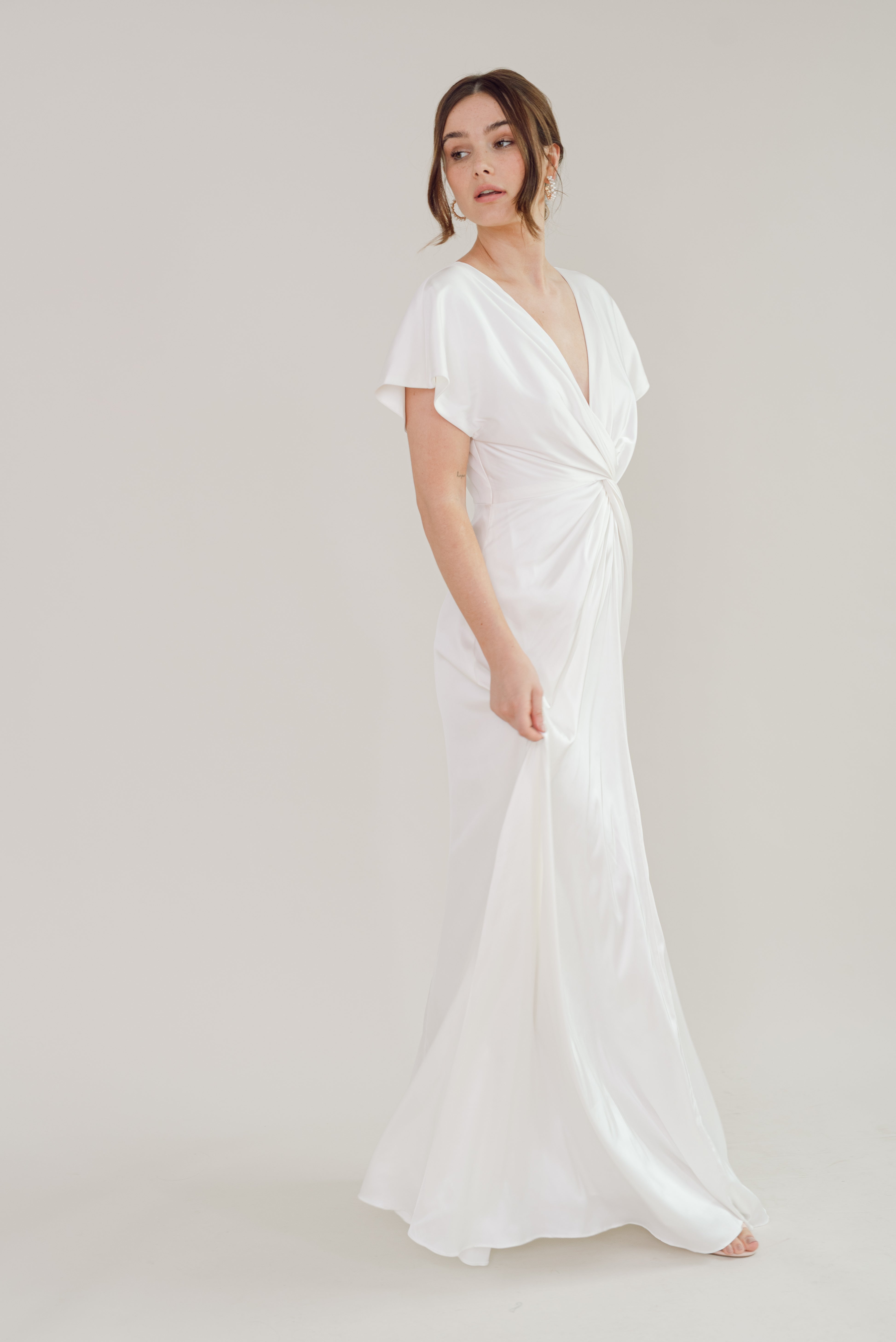 Camilla Bridesmaid Dress In Ivory Satin