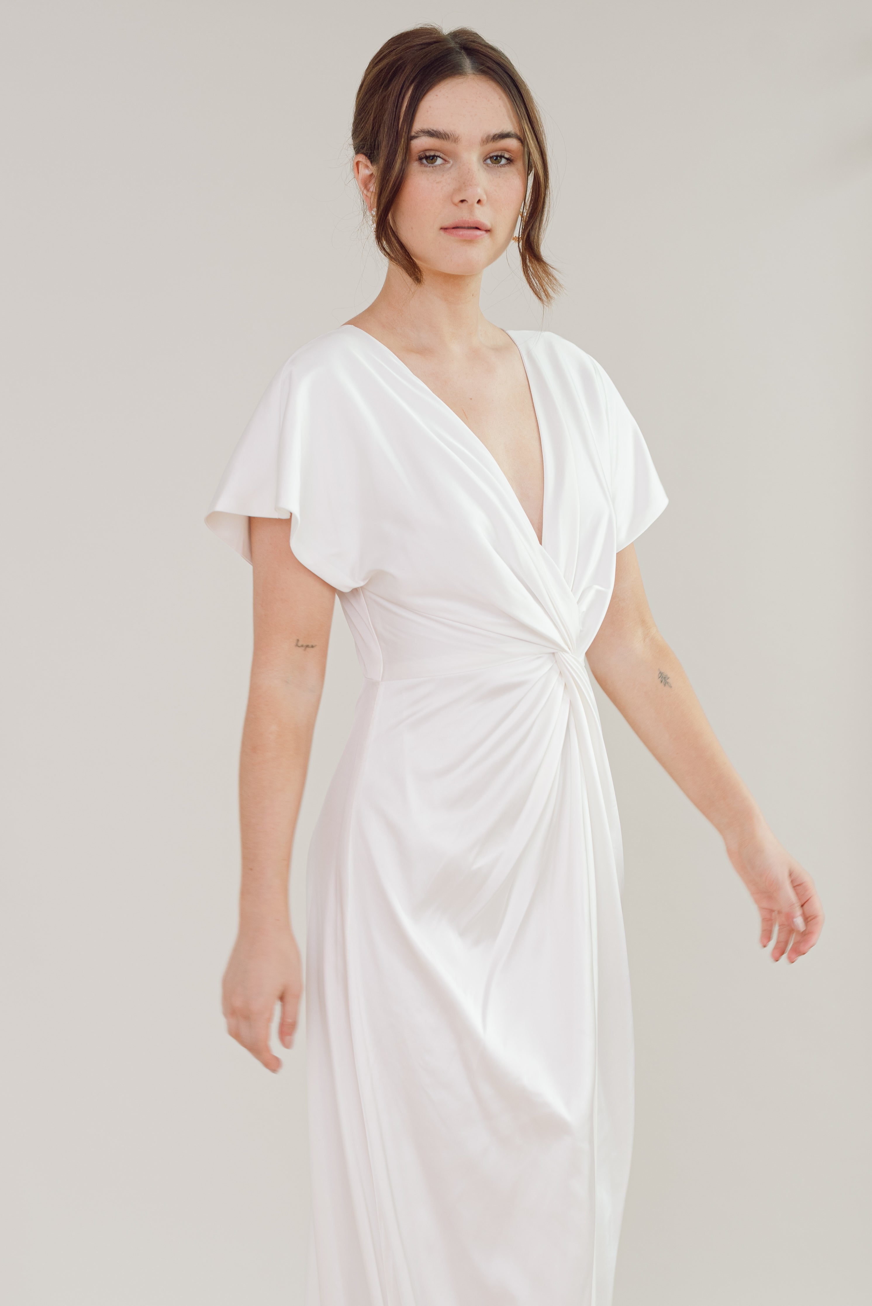 Camilla Bridesmaid Dress In Ivory Satin