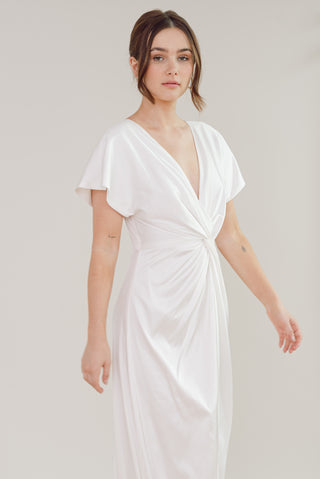 Camilla Bridesmaid Dress In Ivory Satin