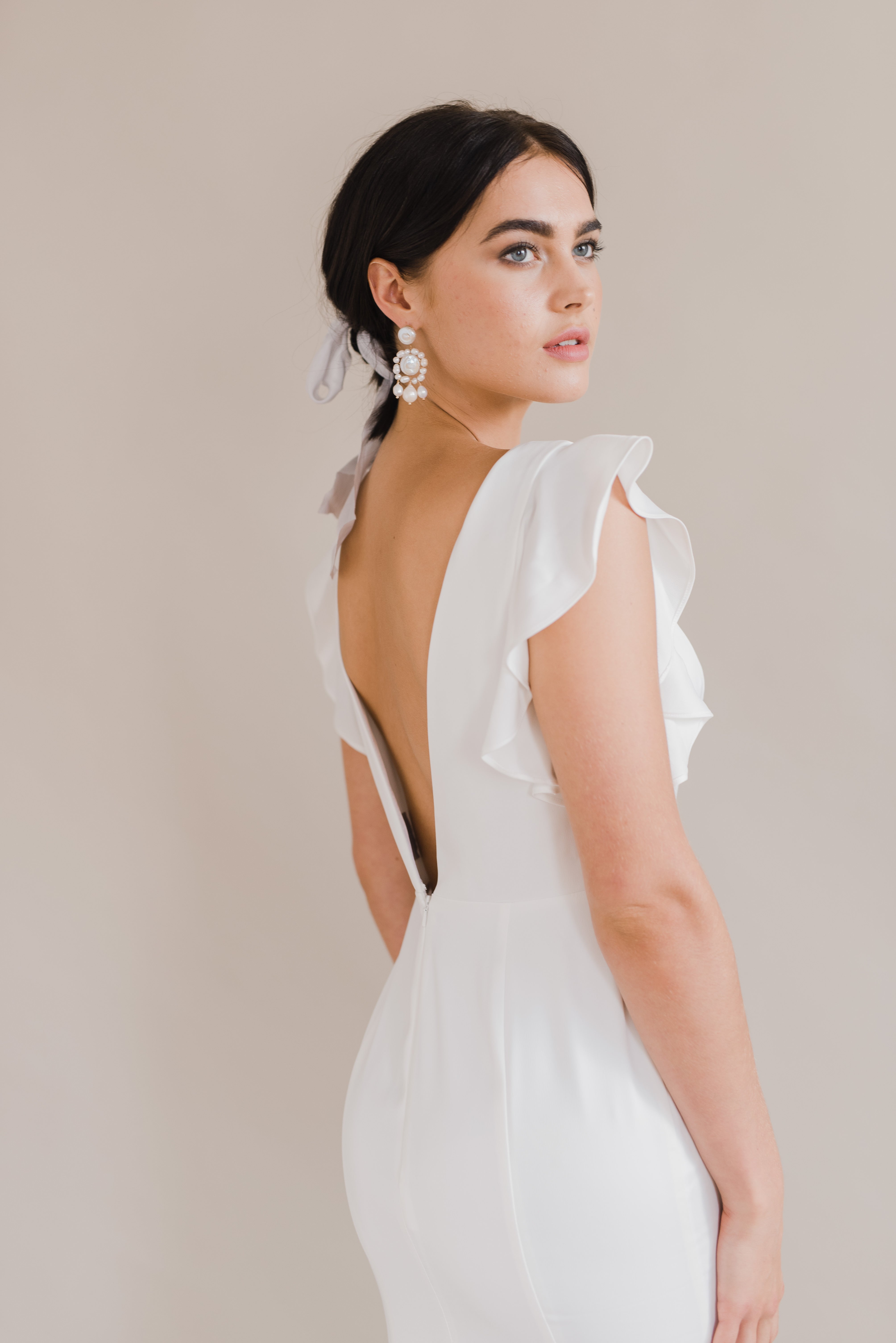 Cecelia Moss Crepe in Ivory