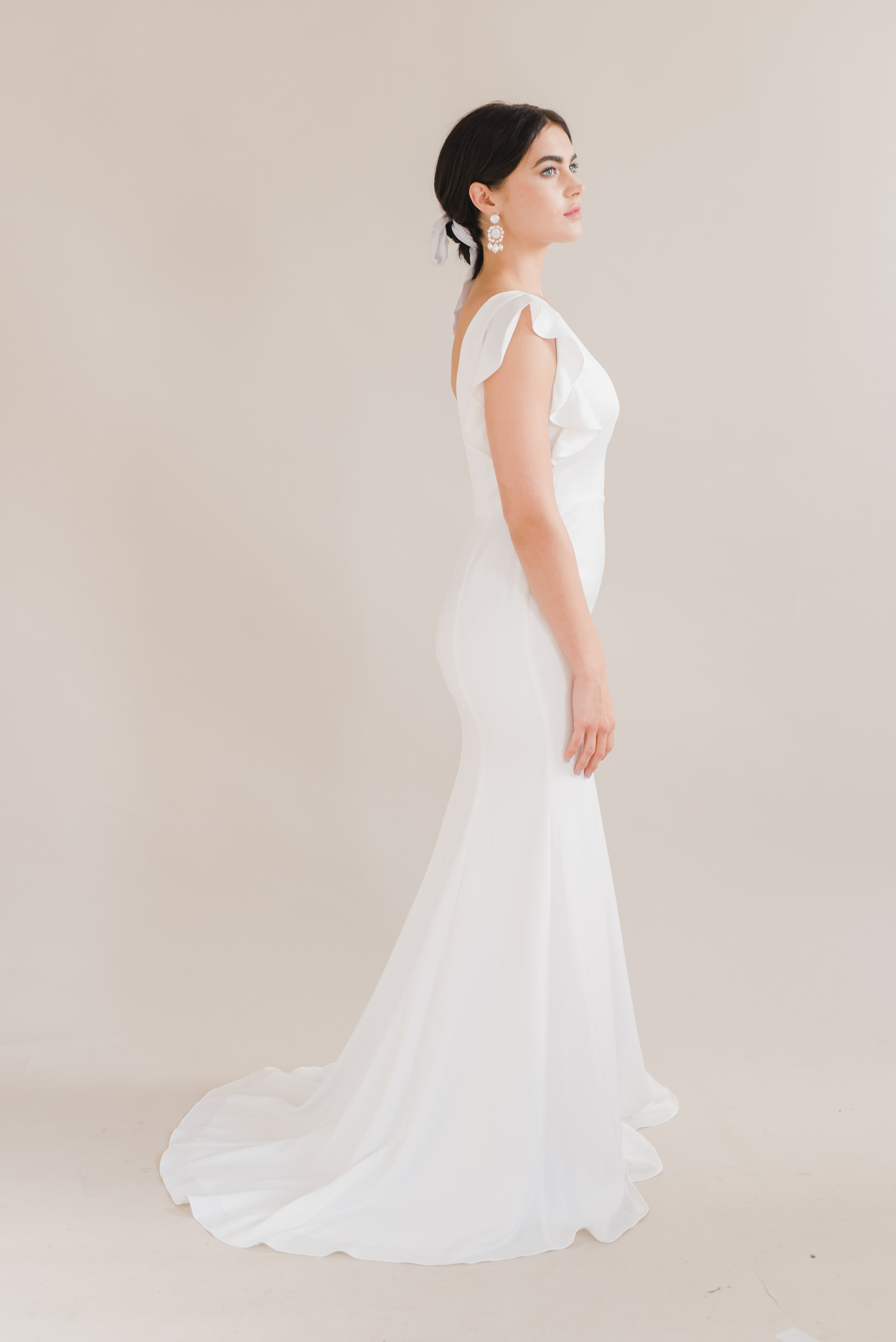 Cecelia Moss Crepe in Ivory