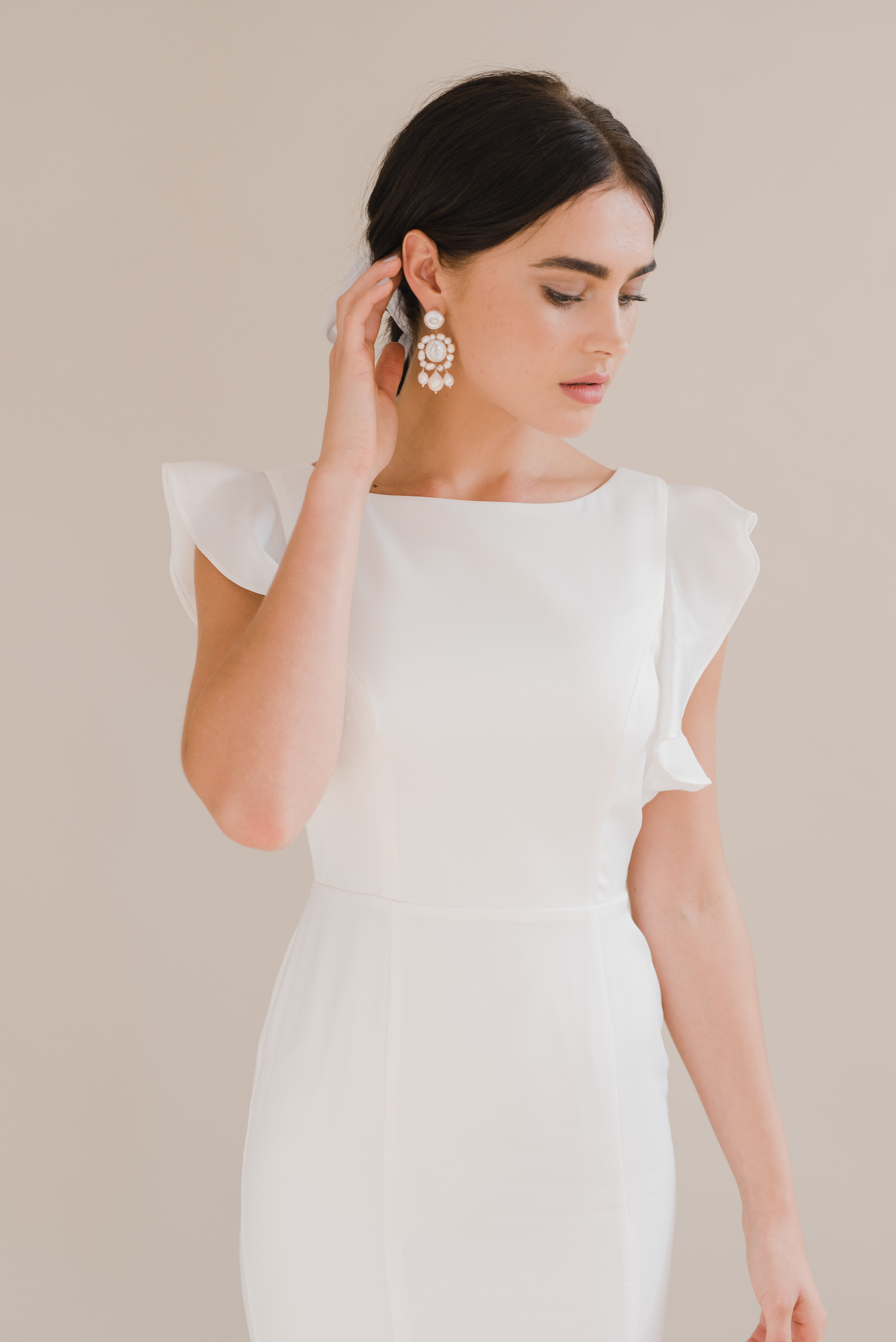 Cecelia Moss Crepe in Ivory