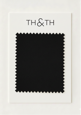 moss crepe fabric swatch on white card header.