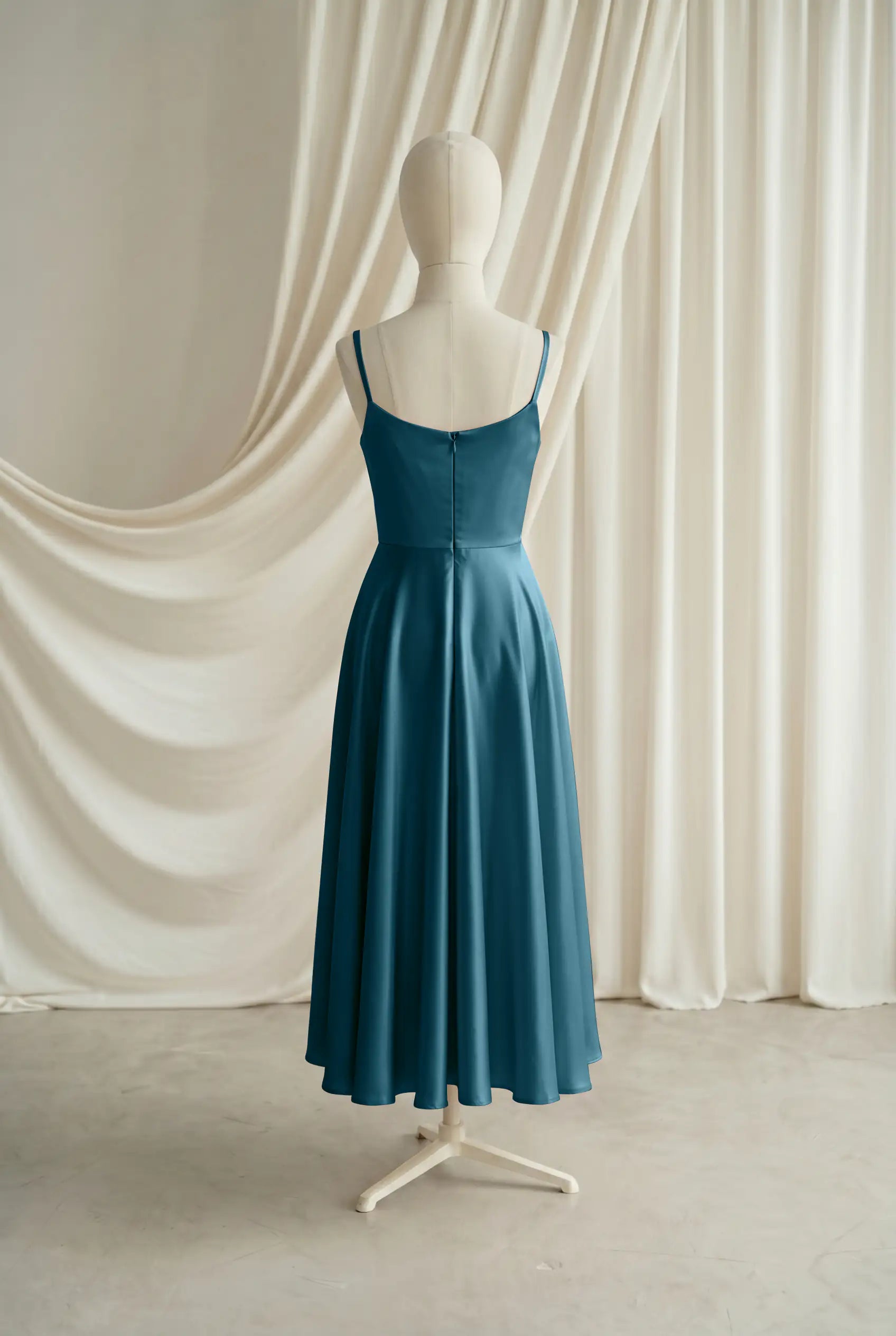 Tilly Junior Bridesmaid Dress in Emerald Dawn Satin