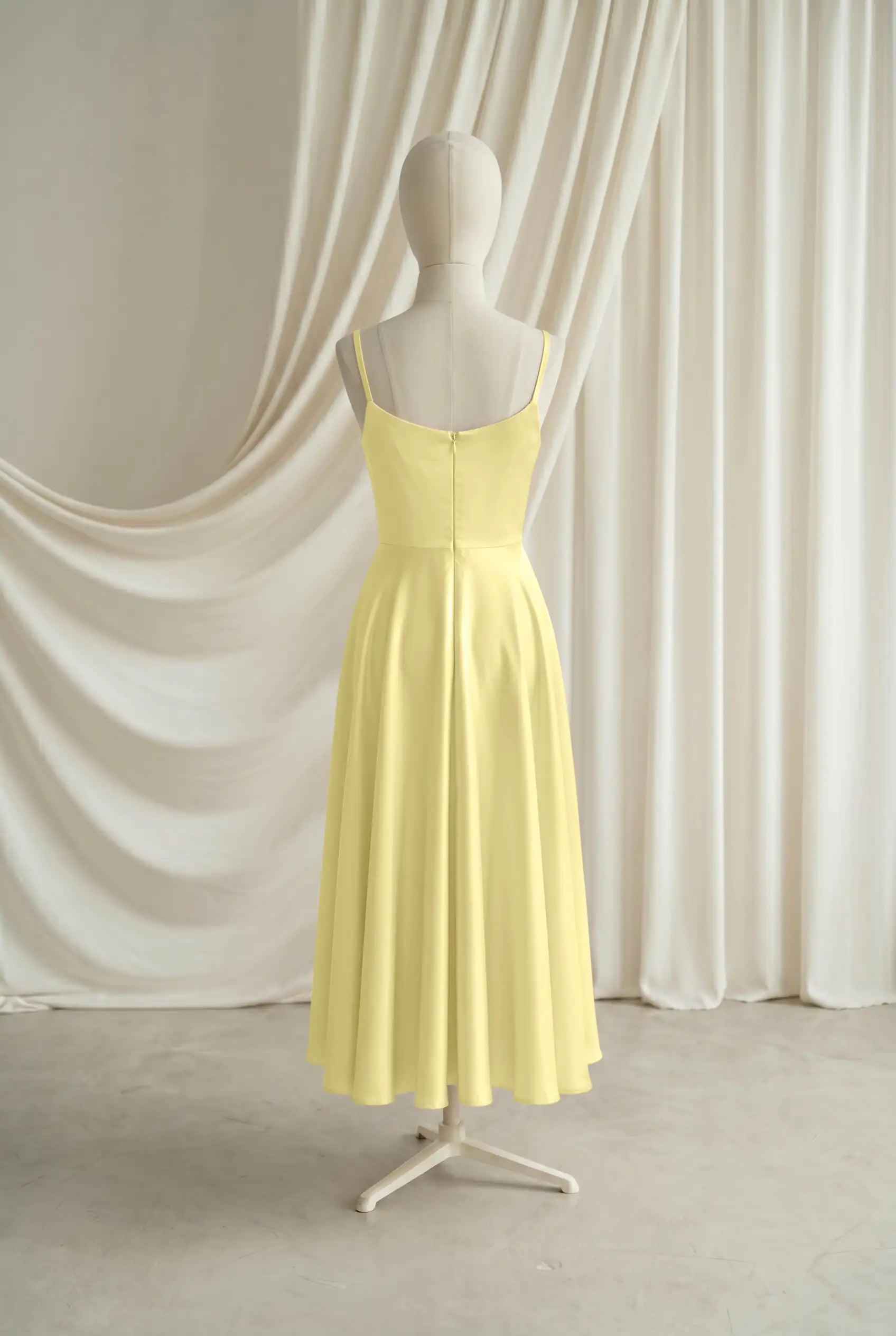 Tilly Junior Bridesmaid Dress in Limoncello Satin