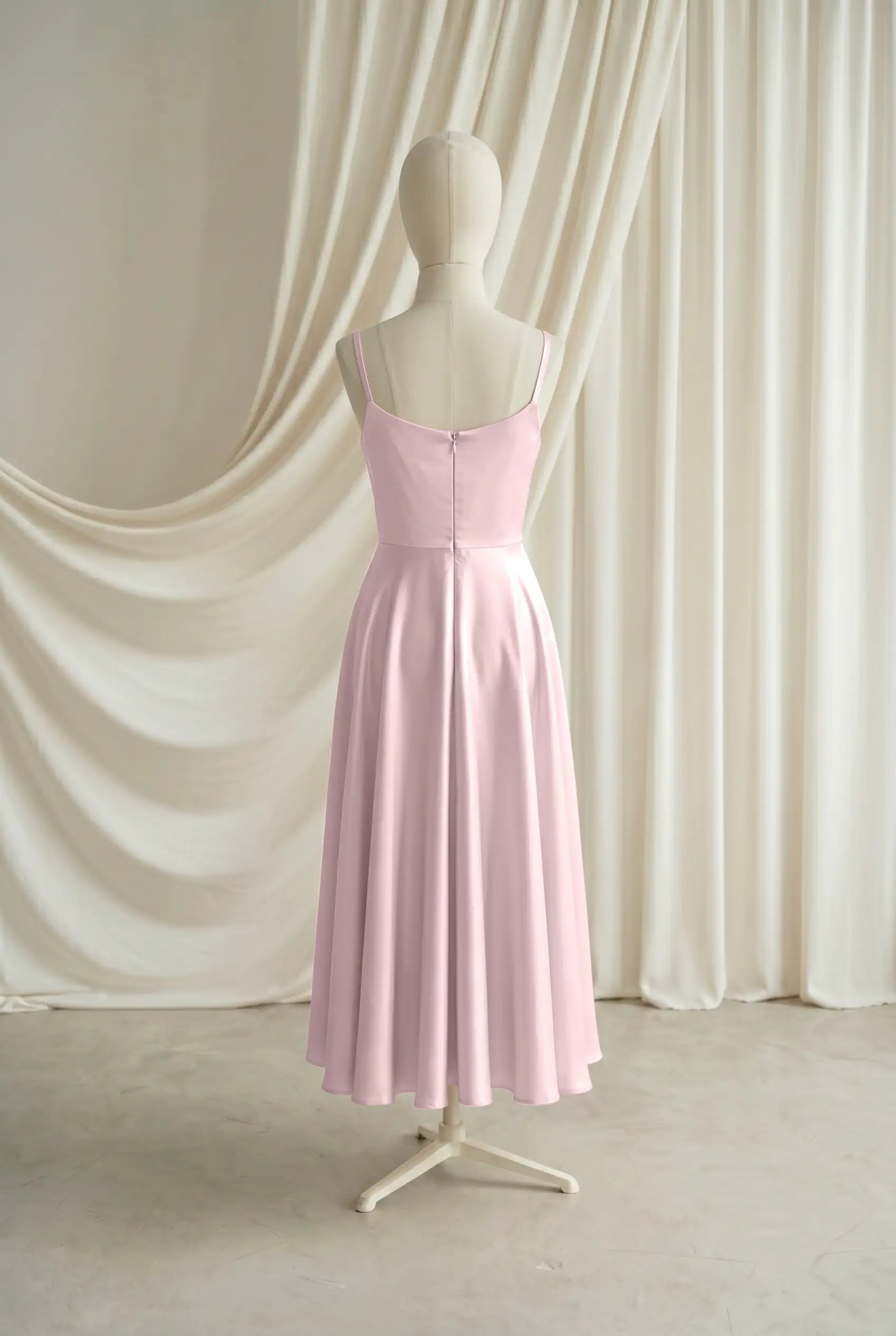 Tilly Junior Bridesmaid Dress in Smoked Blush Satin