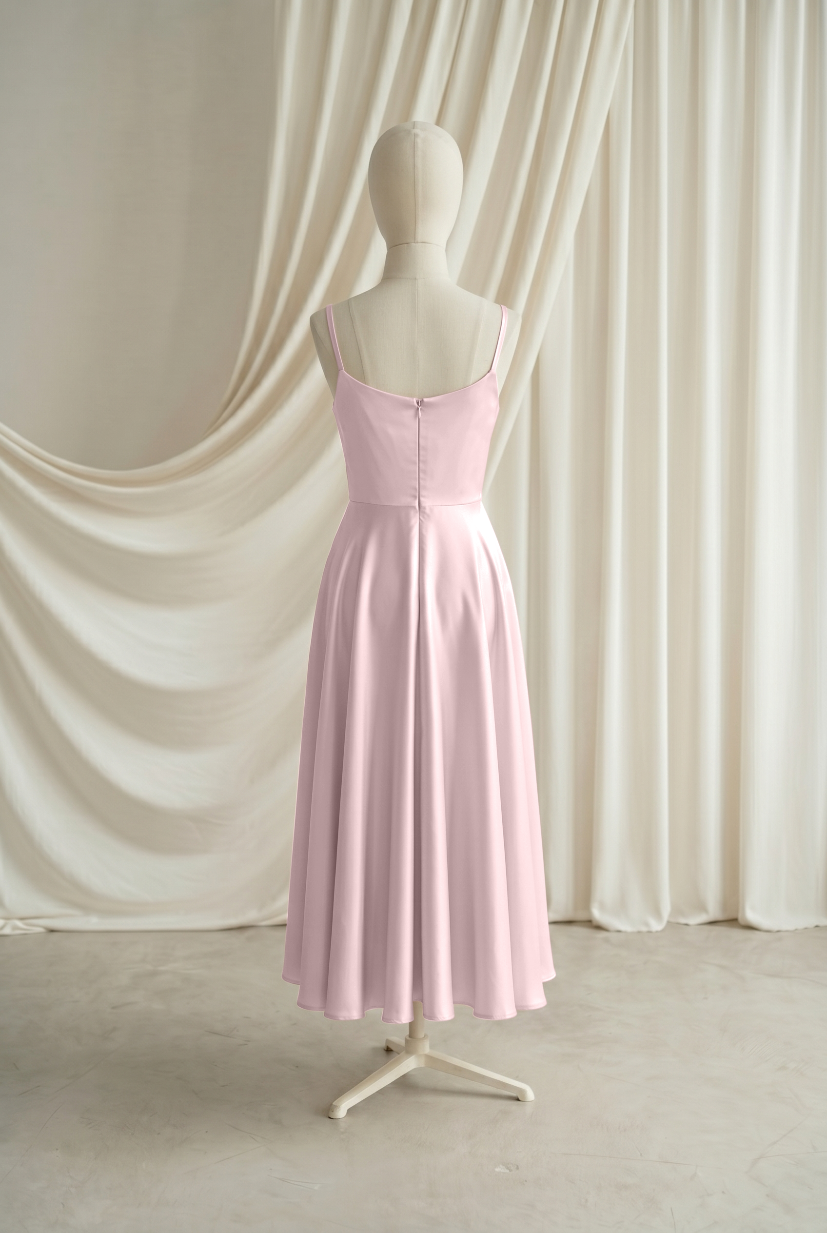 Tilly Junior Bridesmaid Dress in Smoked Blush Satin