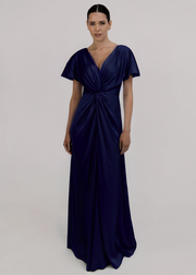 Camilla Bridesmaid Dress in Navy Satin