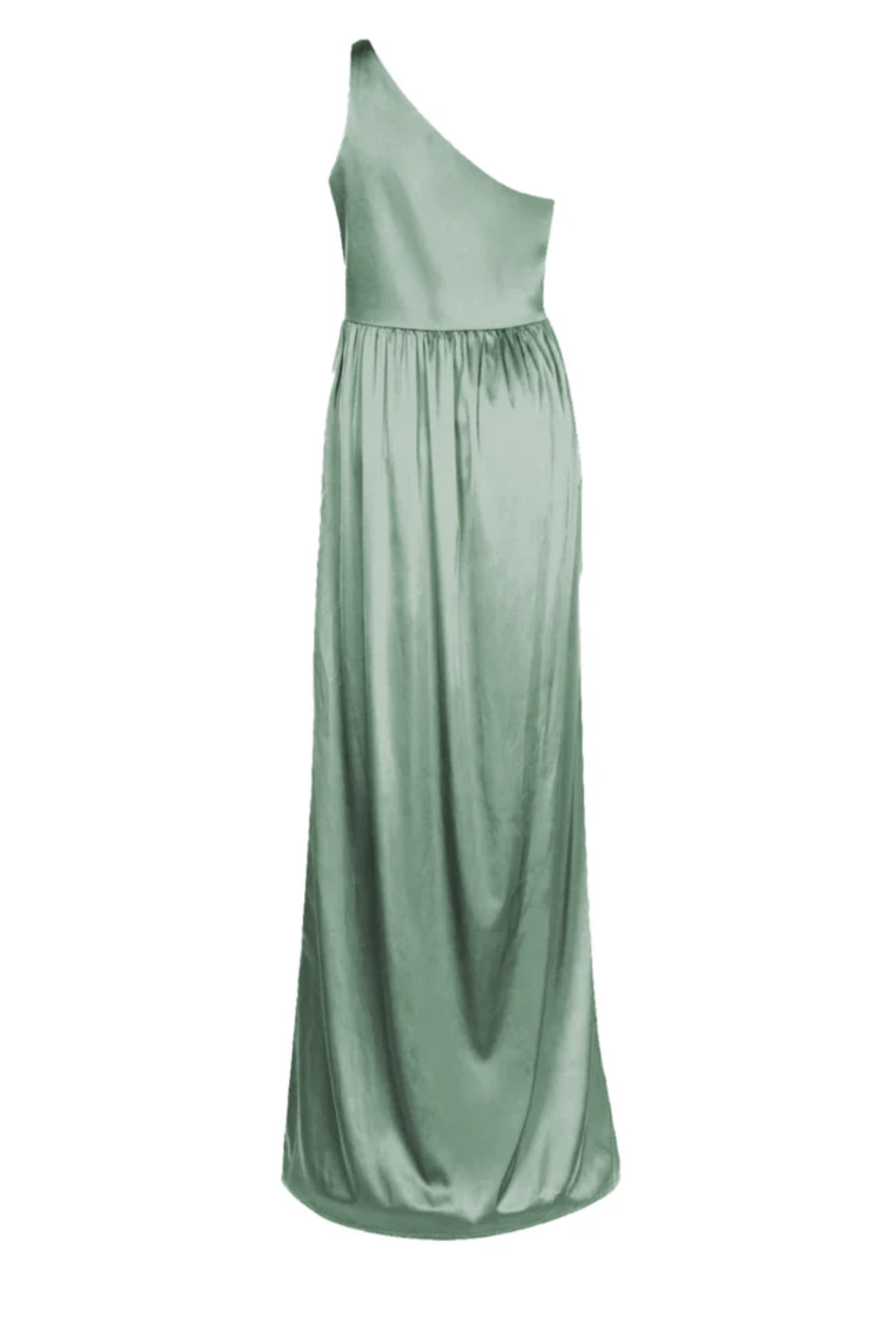 Greta Bridesmaid Dress in Sage Green Satin