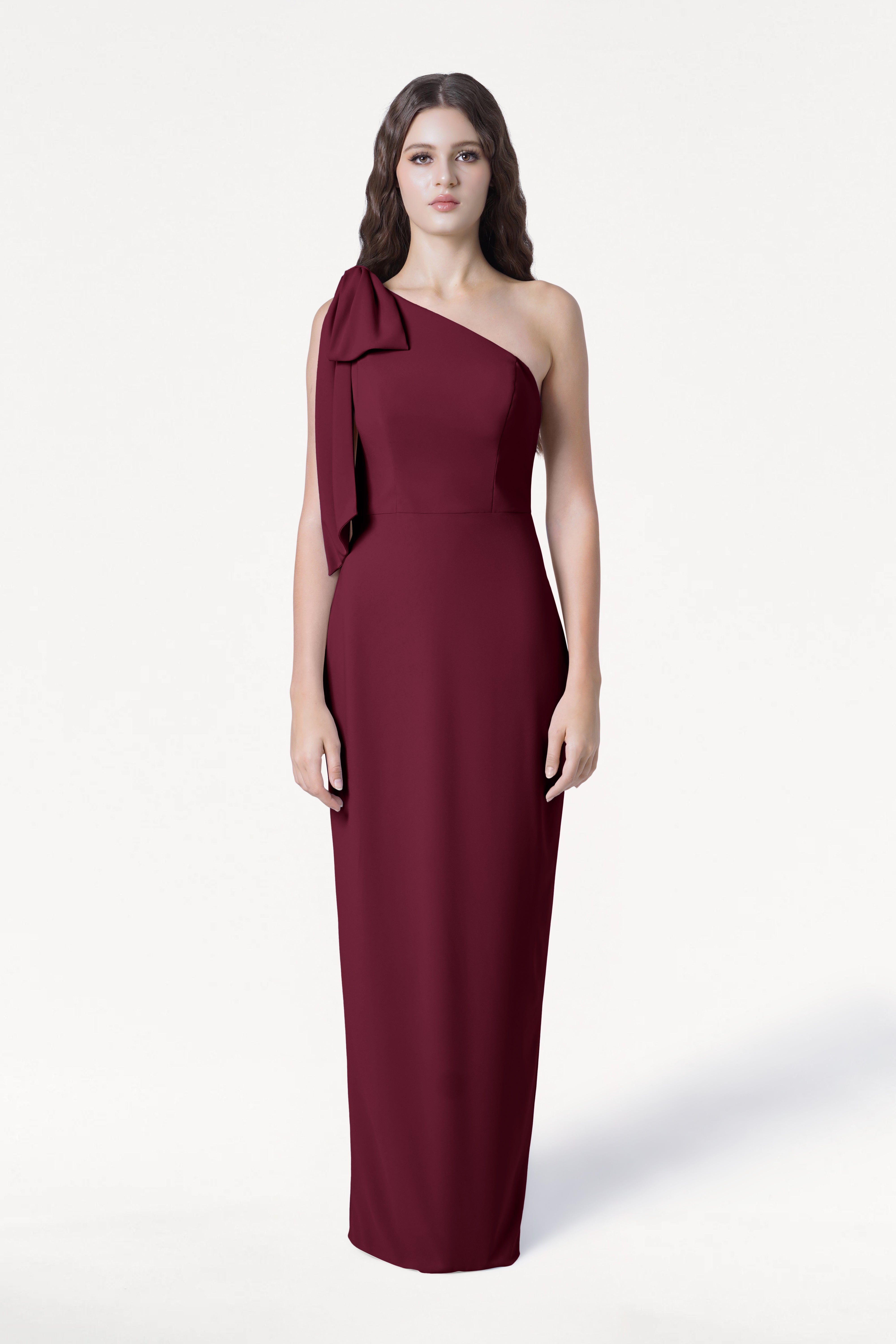 Valentina Bridesmaid Dress in Merlot