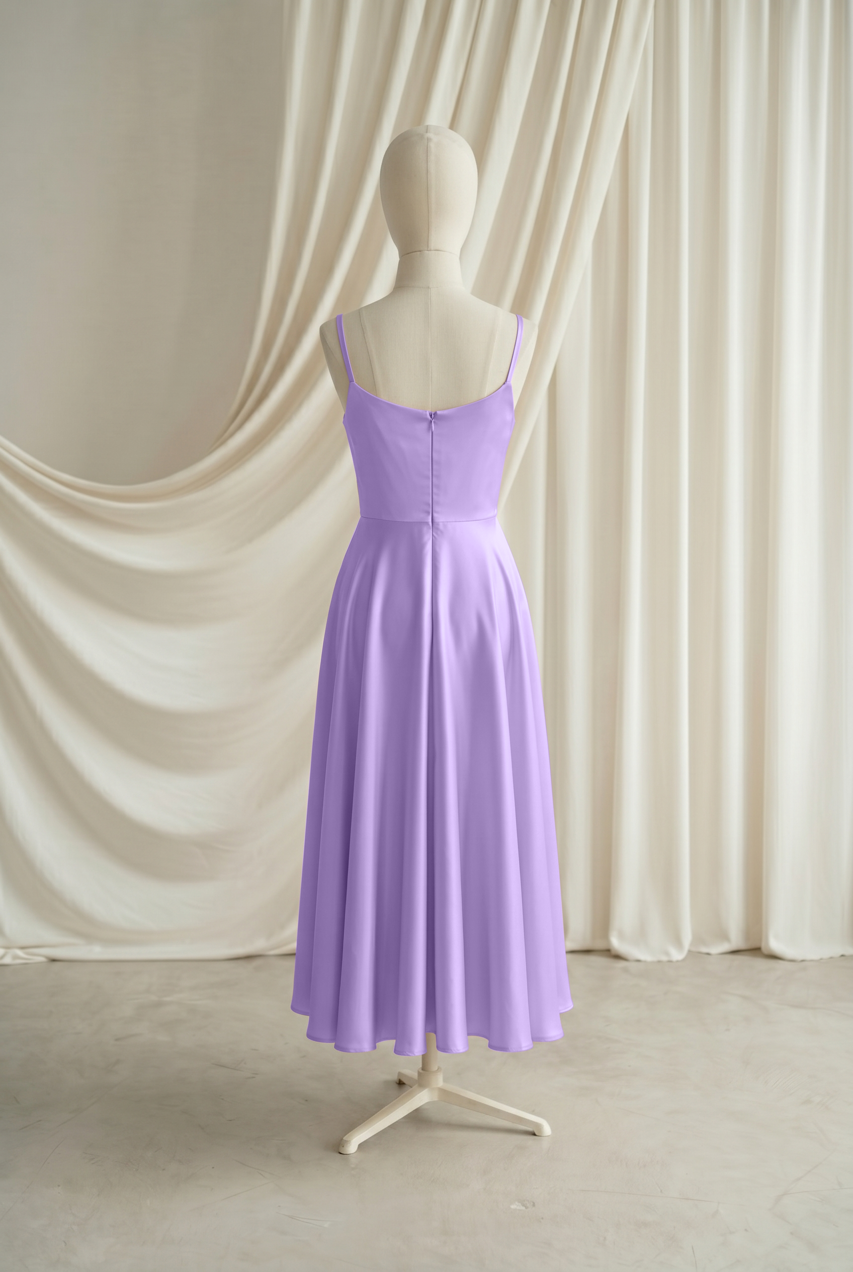 Tilly Junior Bridesmaid Dress in Violet Satin
