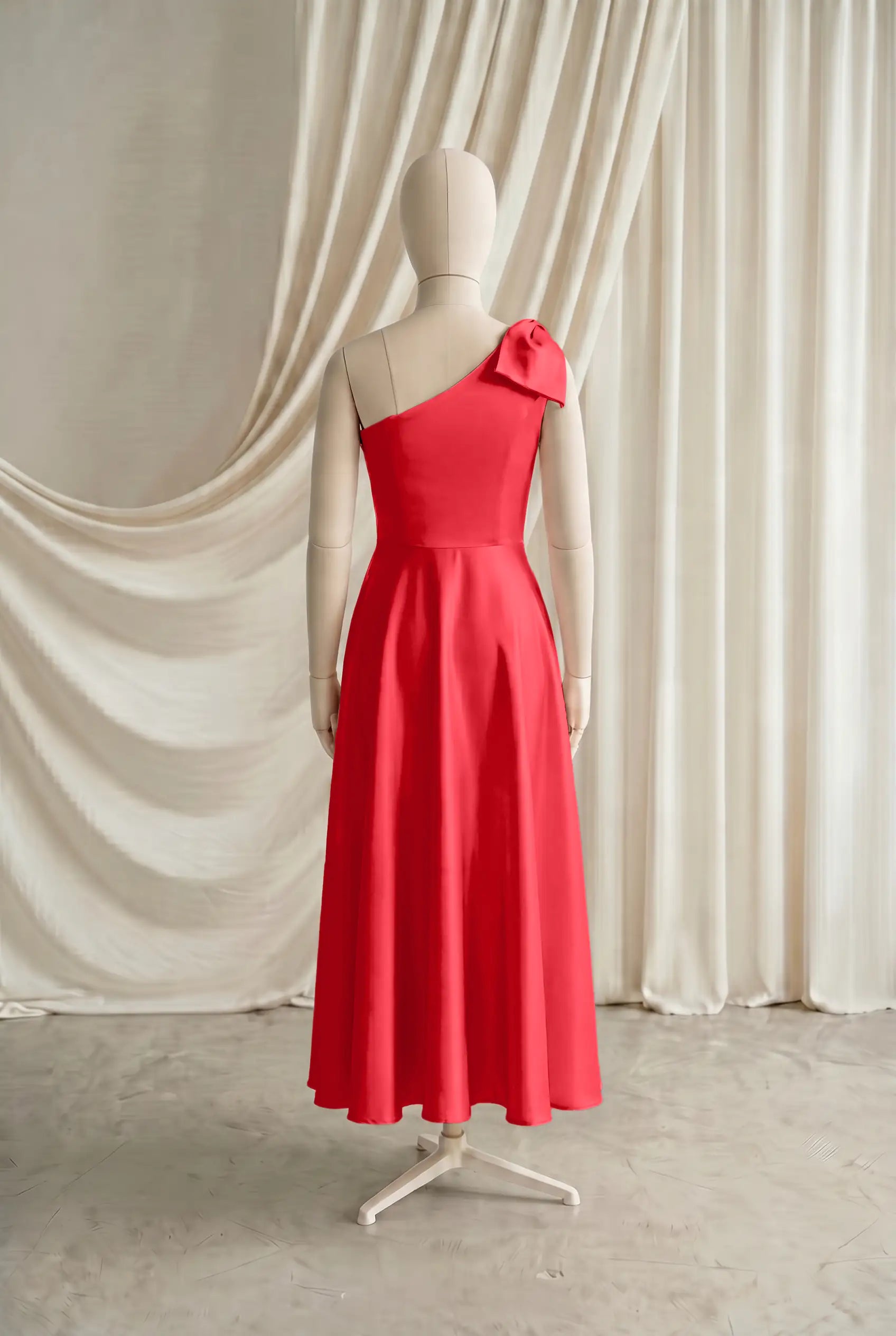 Zara Junior Bridesmaid Dress in Ruby Satin