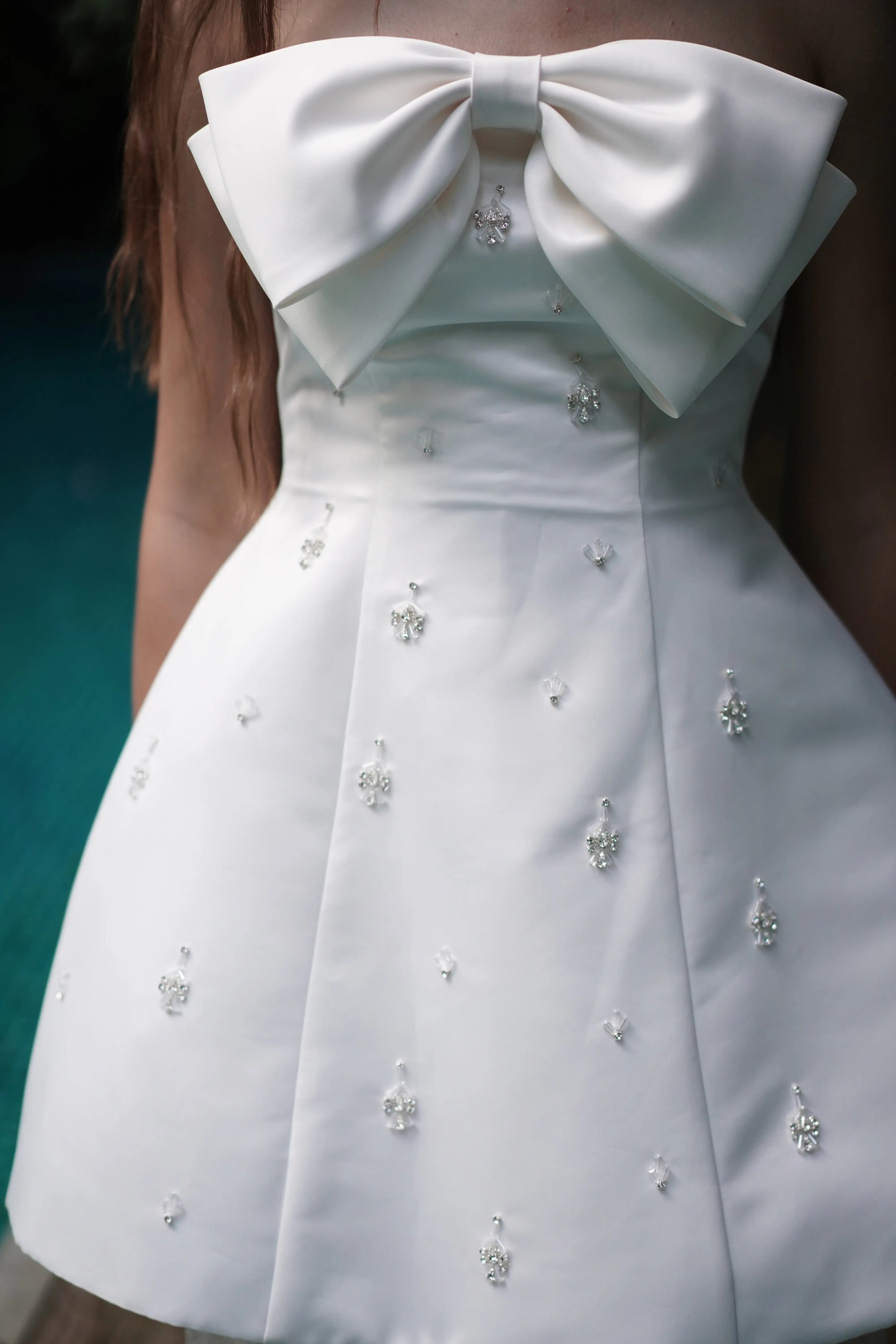 Zephyr Bridal Mini Dress in Ivory