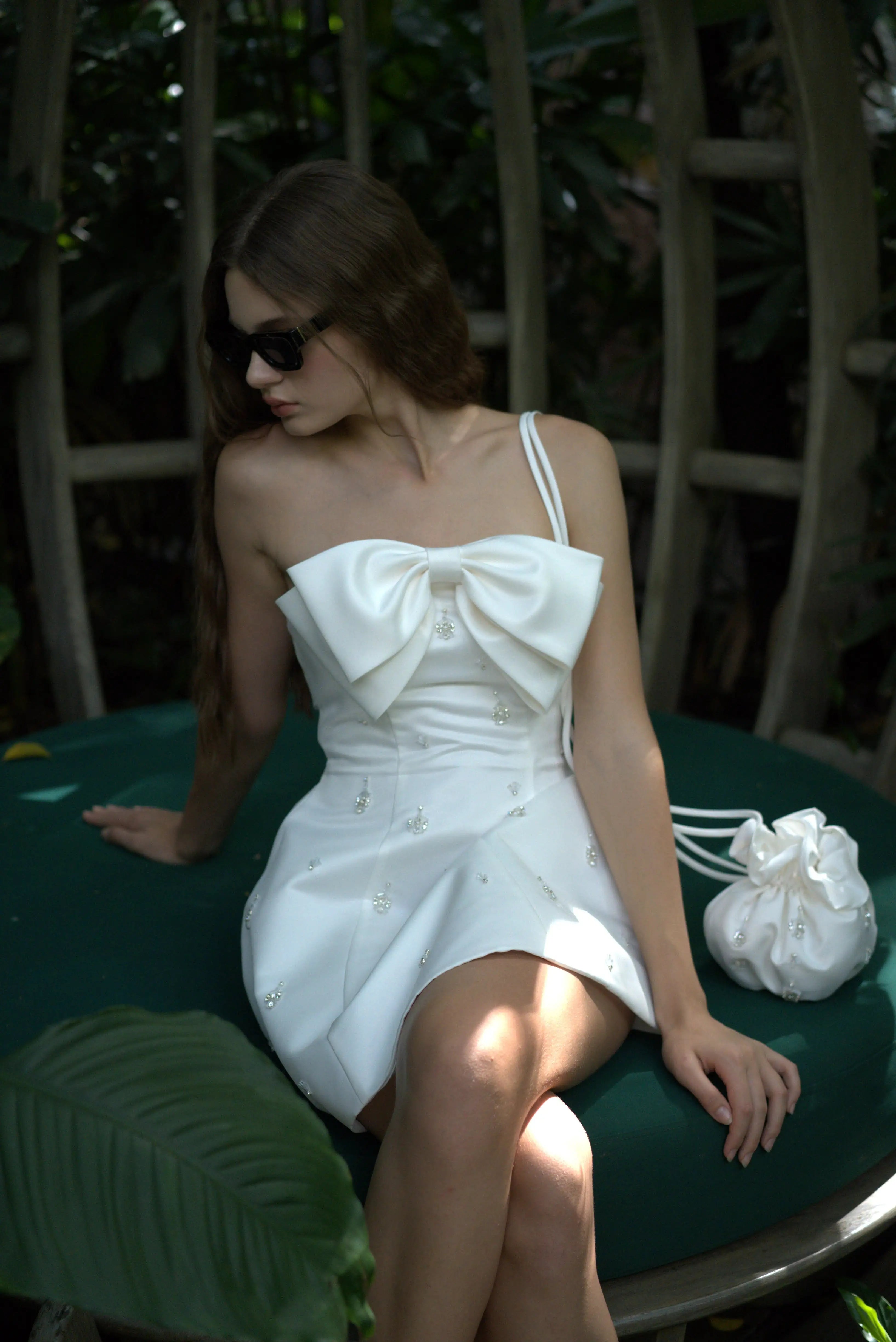 Zephyr Bridal Mini Dress in Ivory