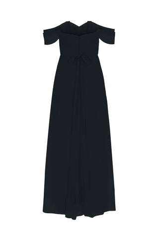 Bardot Bridesmaid Dress in Black