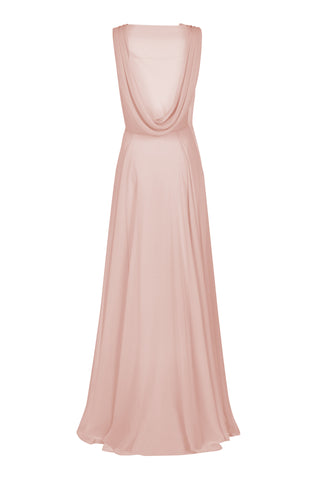 Athena Bridesmaid Dress In Blush Pink Chiffon