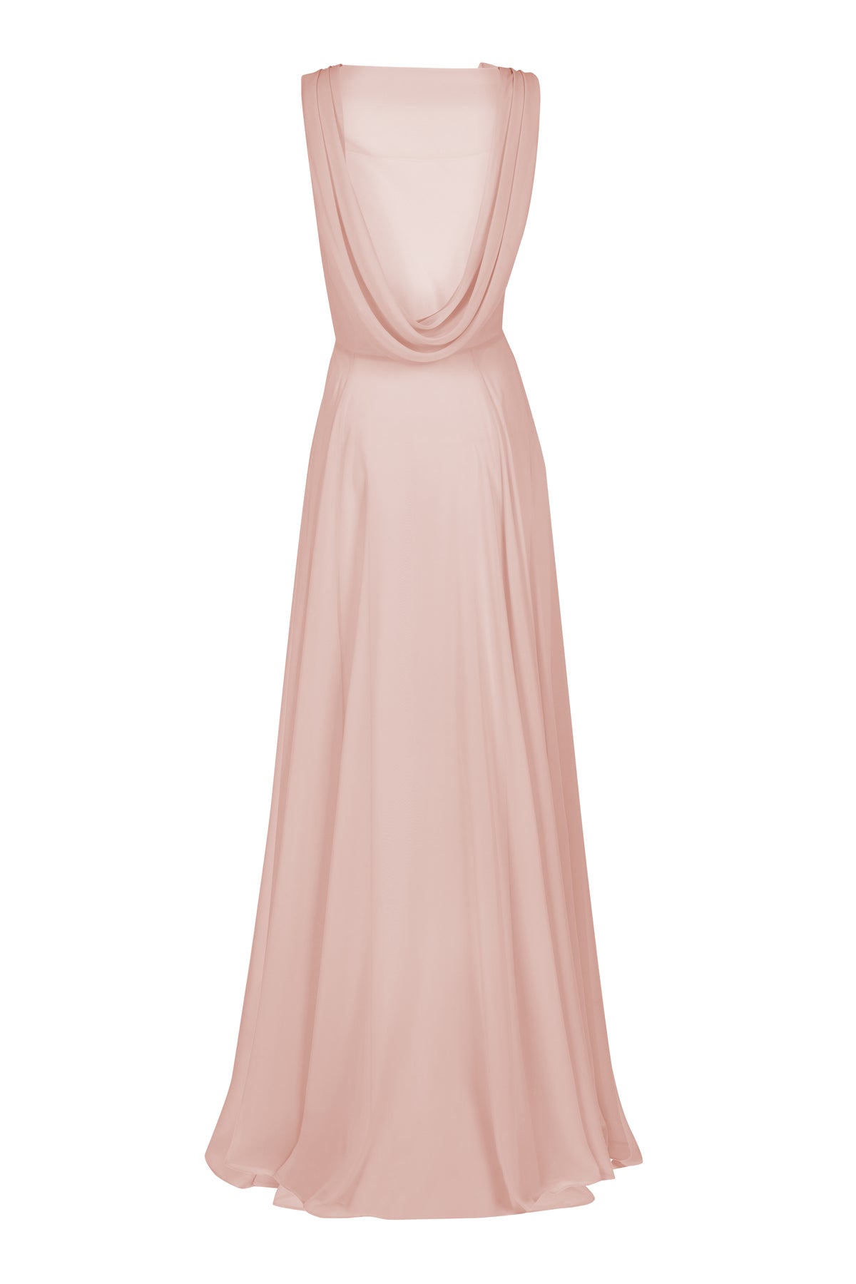 Athena Bridesmaid Dress In Blush Pink Chiffon