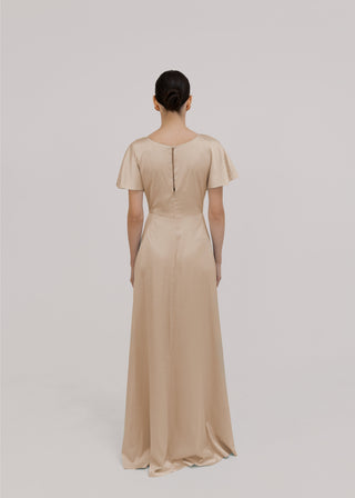 Camilla Bridesmaid Dress in Champagne Sky
