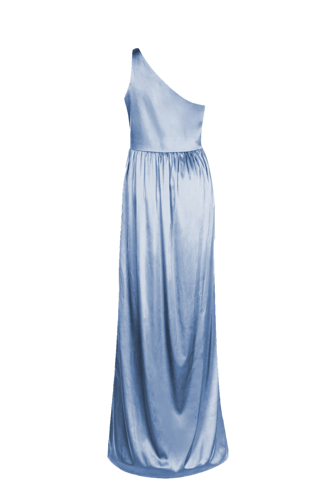 Greta Bridesmaid Dress in Dusty Blue Satin