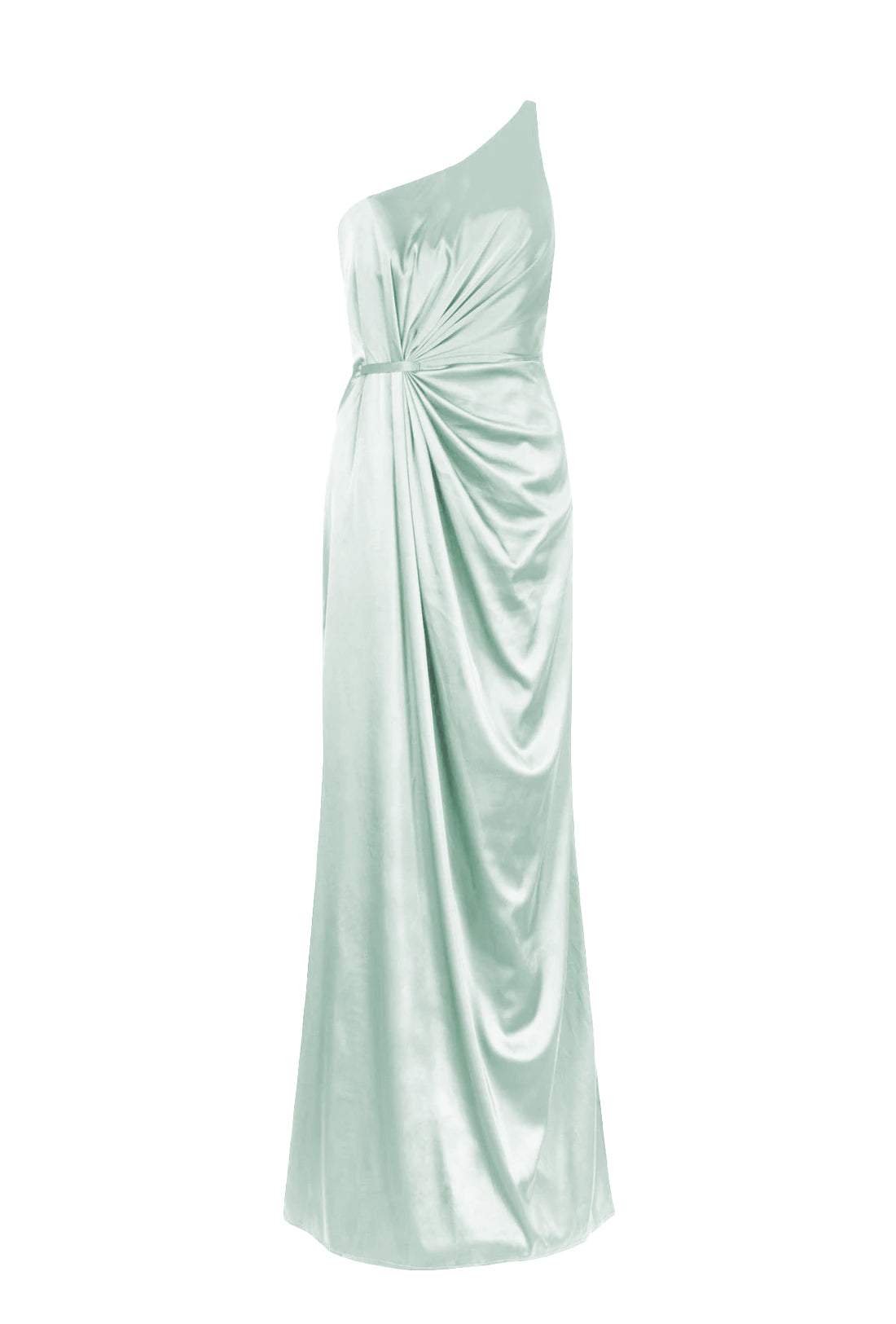 Greta Bridesmaid Dress in Dusty Eucalyptus Satin