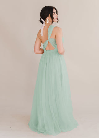Luna Bridesmaid Dress in Dusty Eucalyptus
