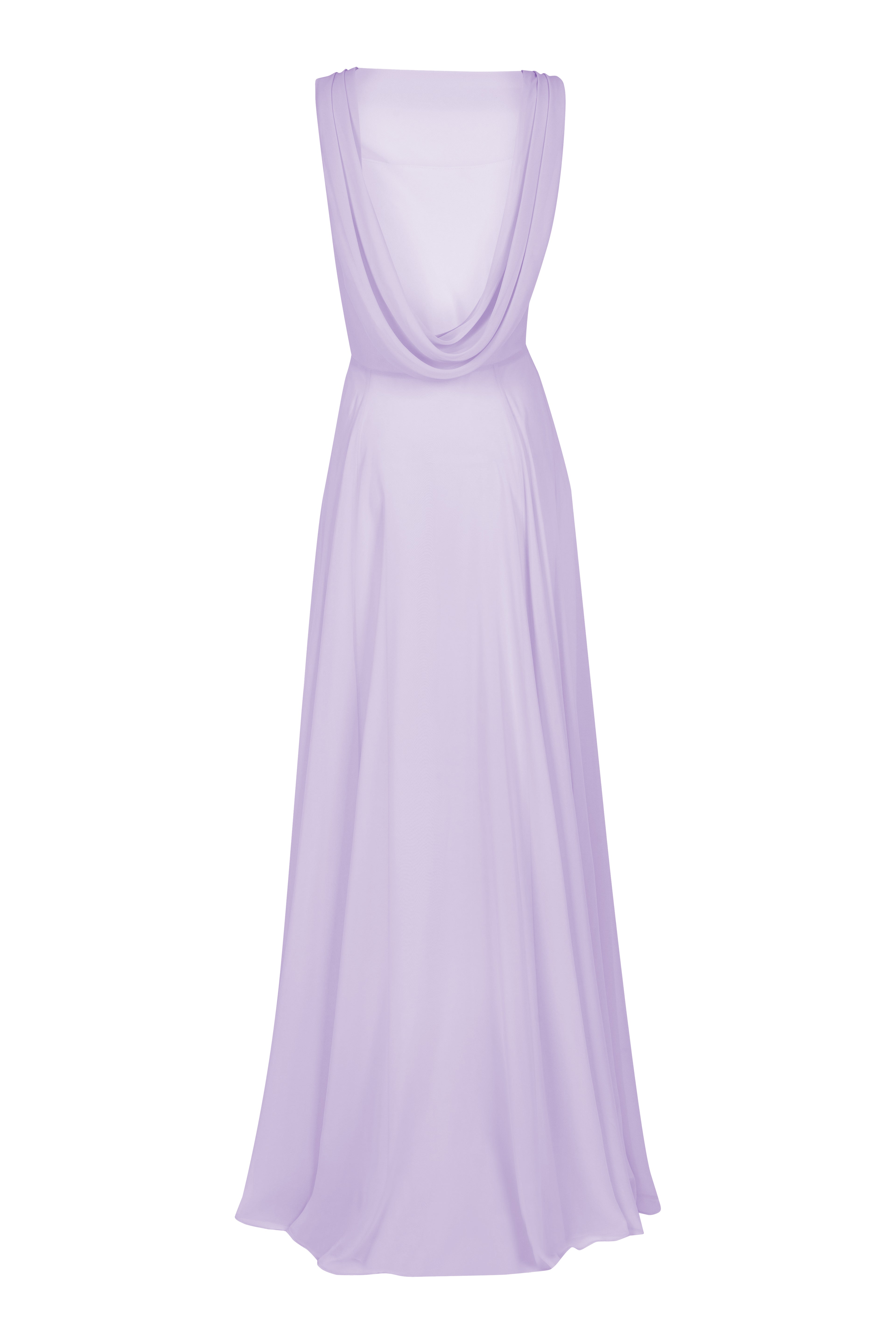 Athena Bridesmaid Dress In Lilac Mist Chiffon
