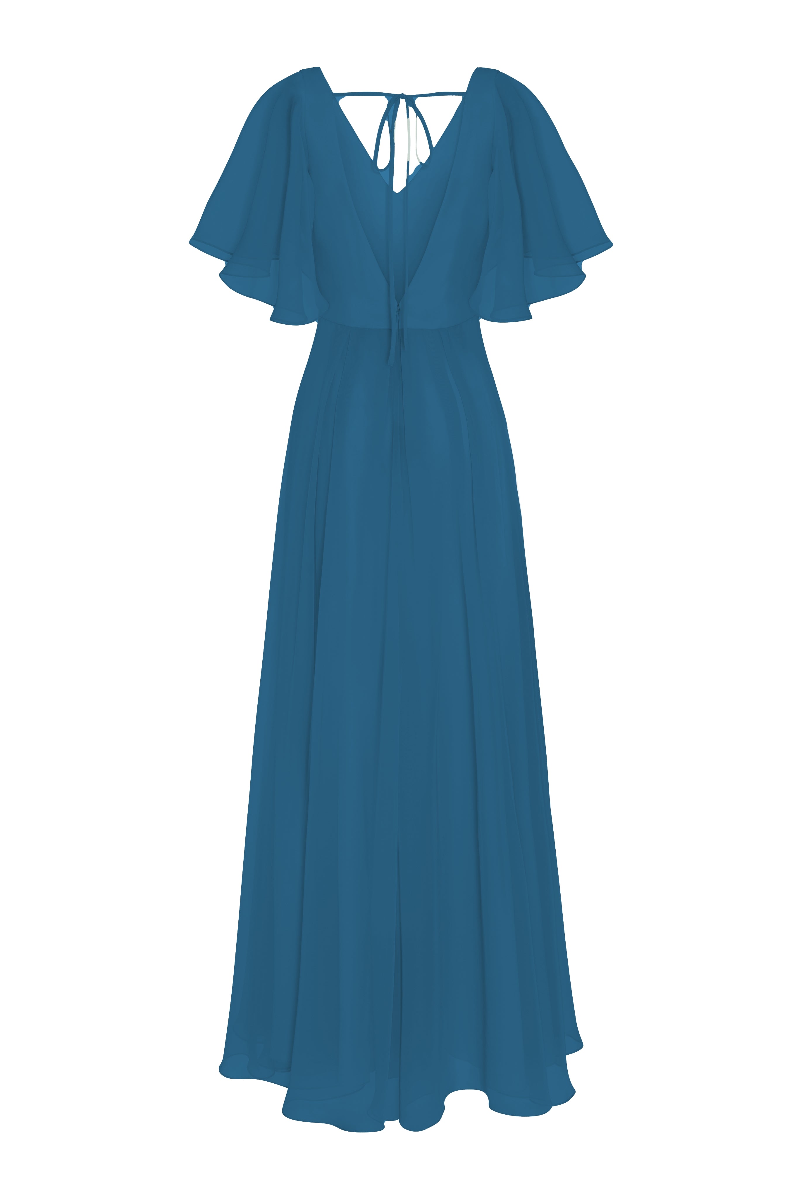 Phoebe Bridesmaid Dress In Emerald Dawn Chiffon