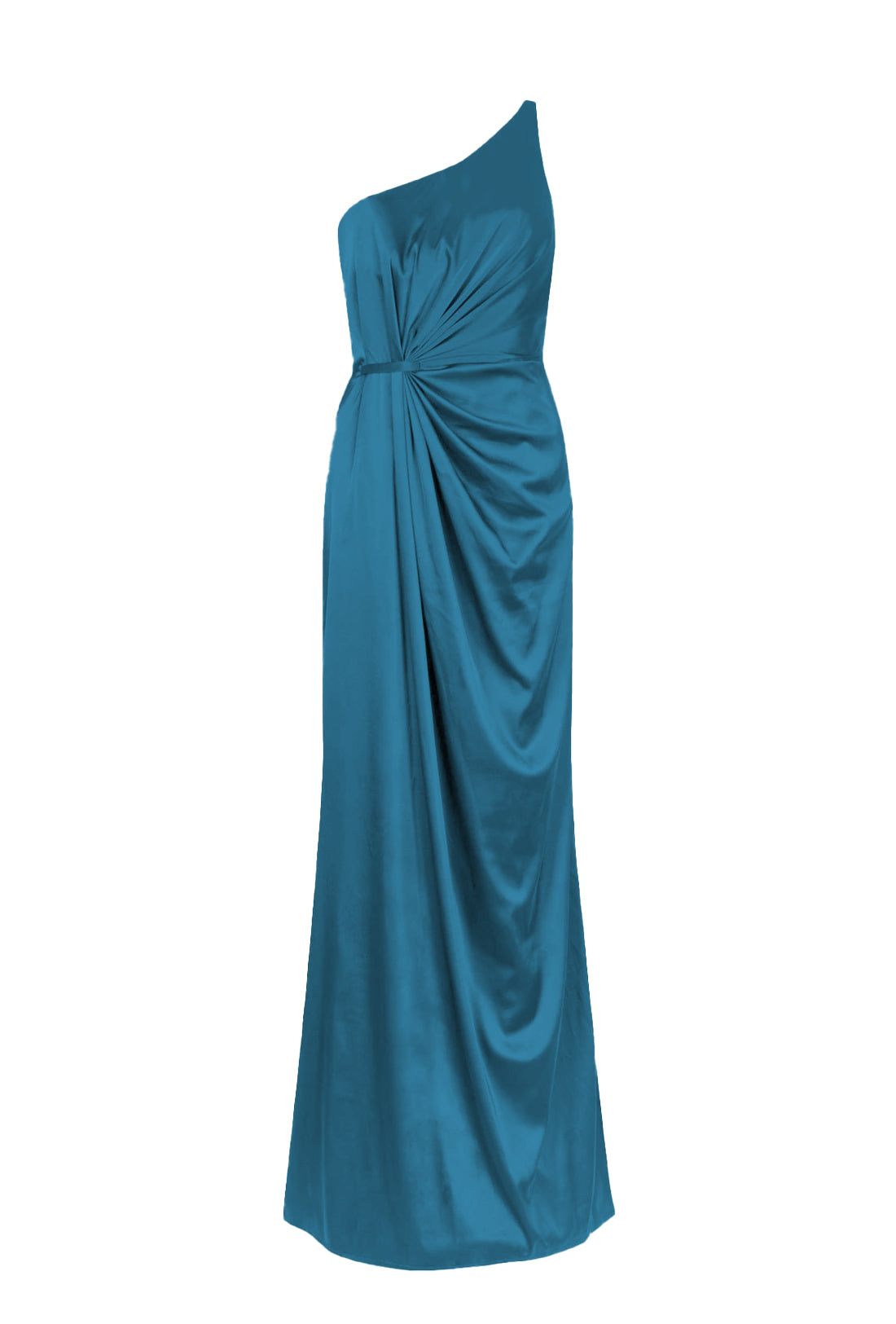 Greta Bridesmaid Dress in Emerald Dawn Satin
