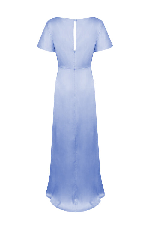 Camilla Bridesmaid Dress in French Blue Satin