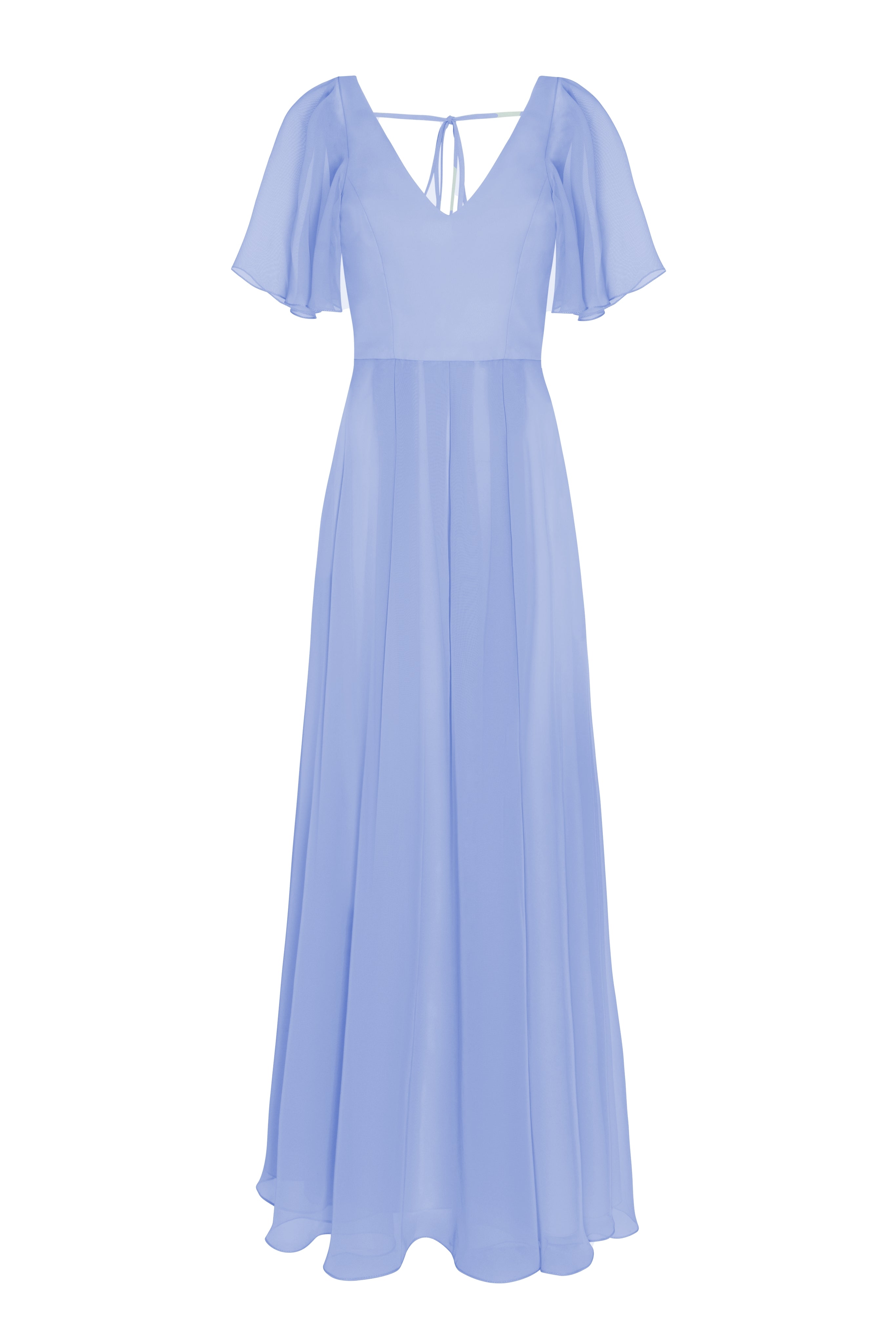 Phoebe Bridesmaid Dress In French Blue Chiffon