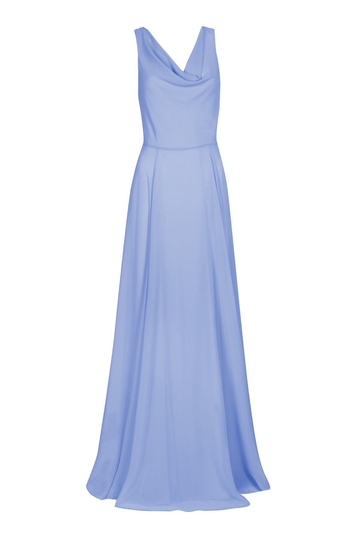 Athena Bridesmaid Dress In French Blue Chiffon
