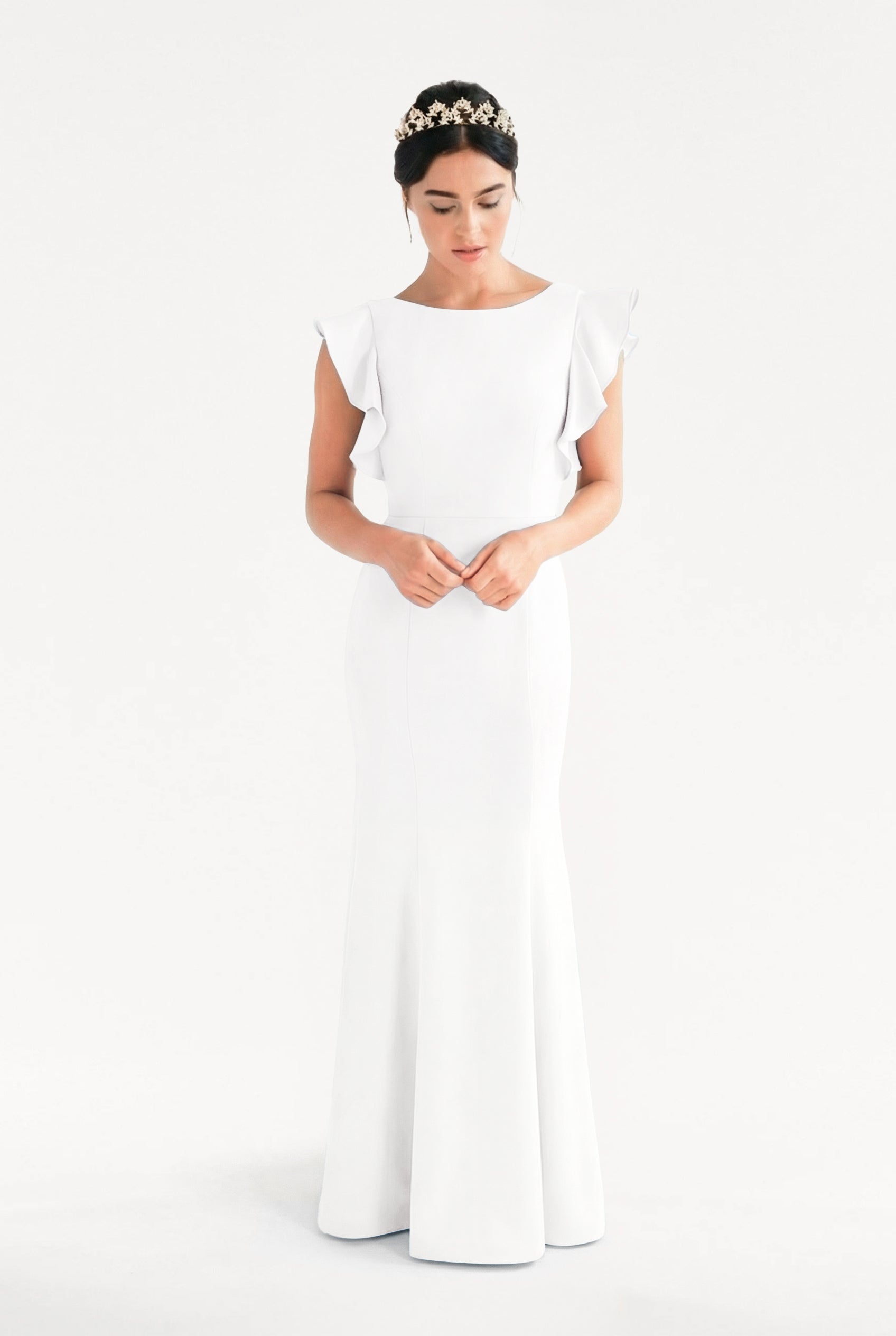 Cecelia Moss Crepe in Ivory