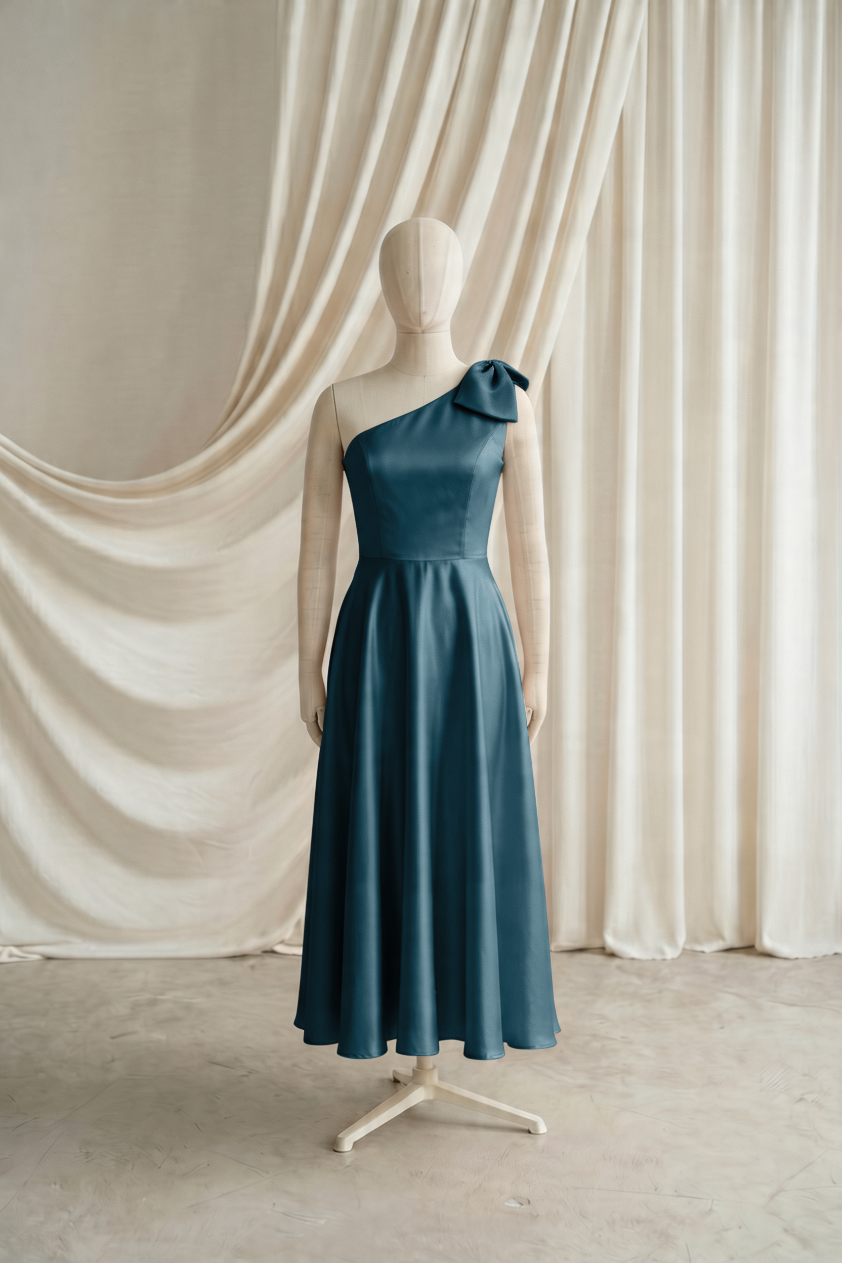 Zara Junior Bridesmaid Dress in Emerald Dawn Satin