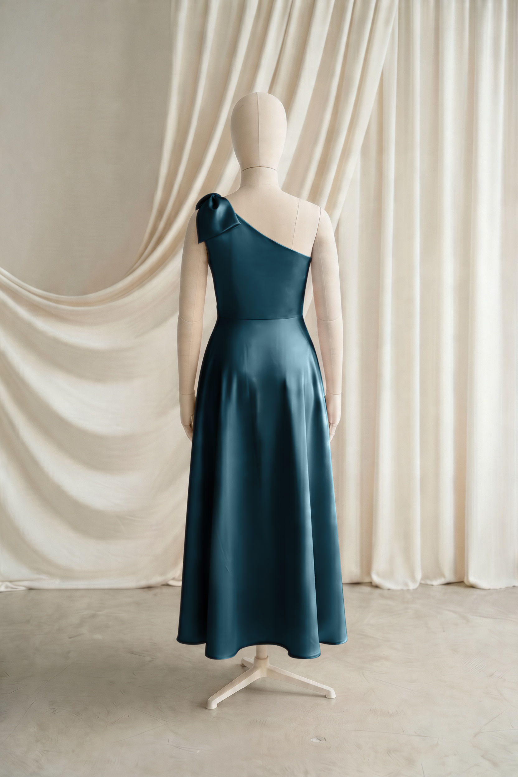 Zara Junior Bridesmaid Dress in Emerald Dawn Satin