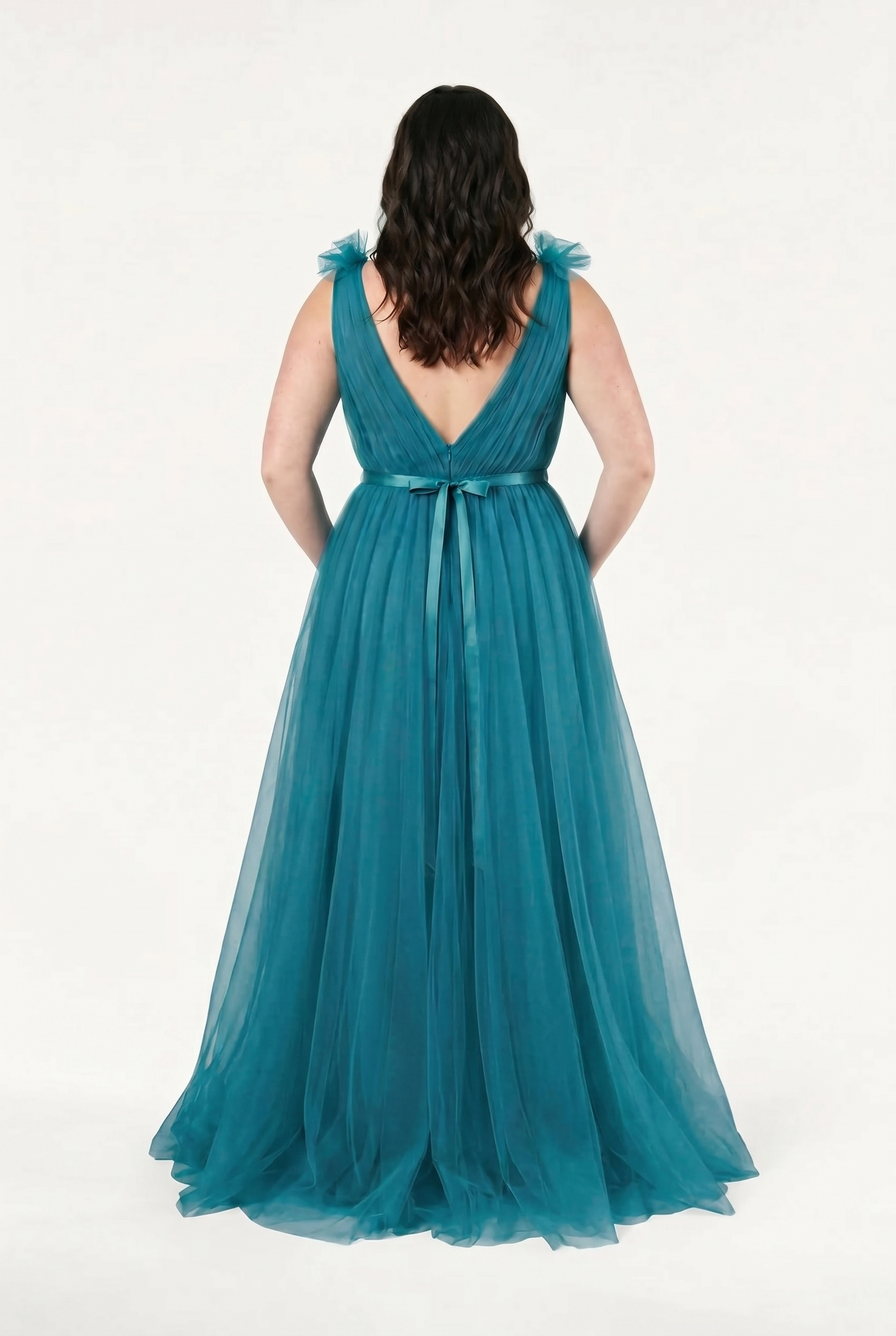 Grace Bridesmaid Dress in Emerald Dawn Tulle