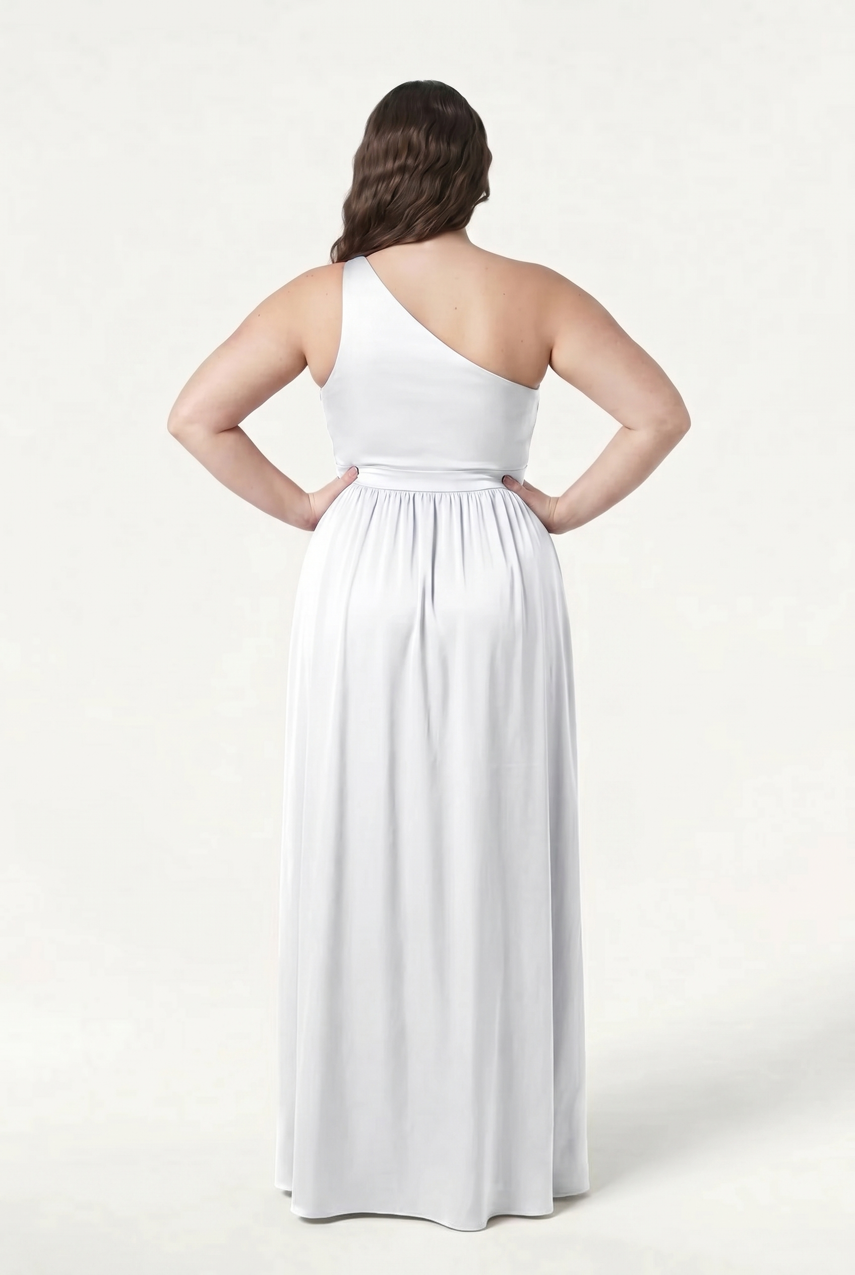 Greta Dress in Ivory Satin