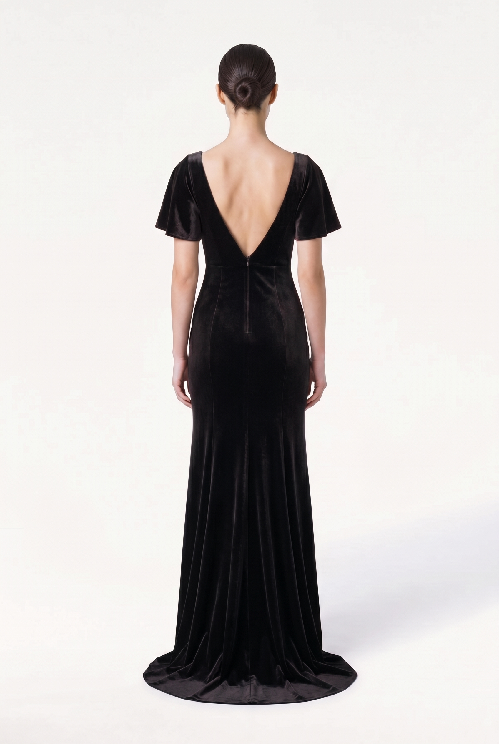 Celeste Velvet Bridesmaid Dress in Black