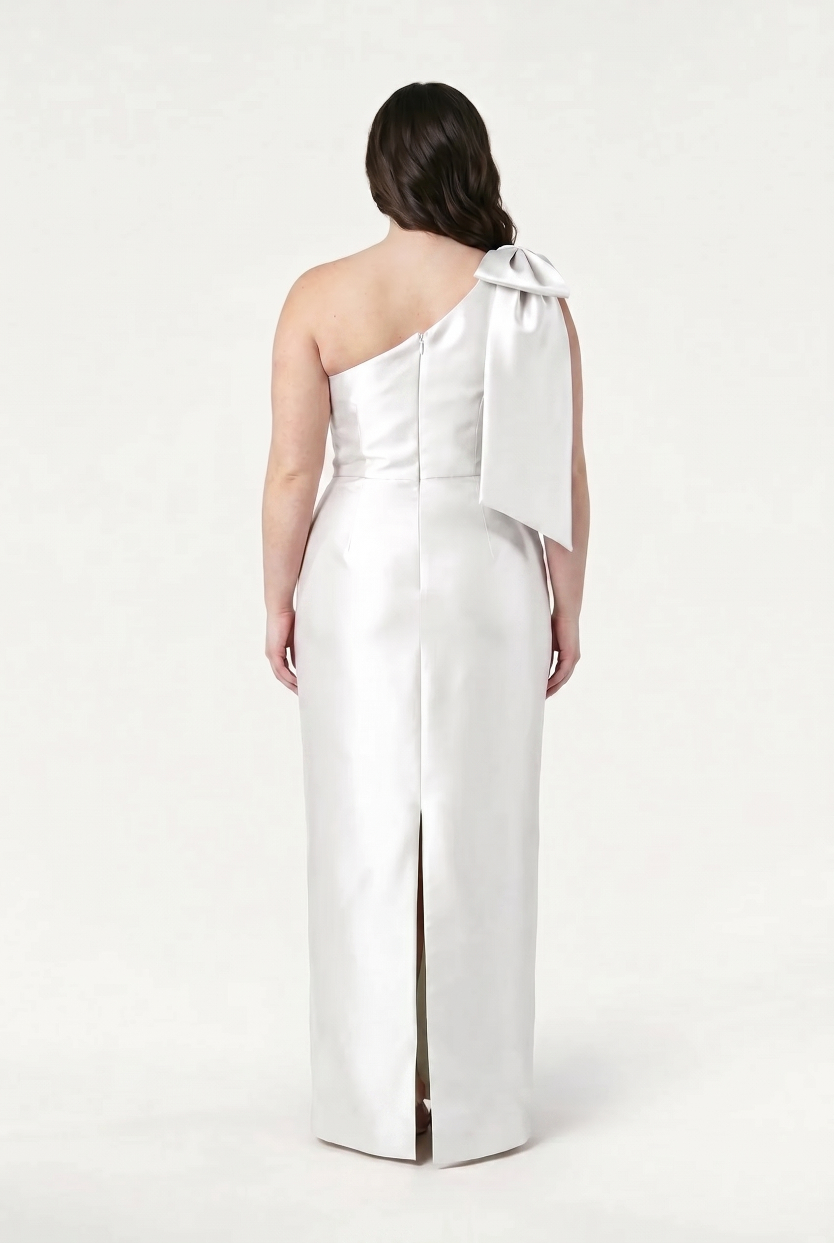 Ritz Dress in Ivory Satin Twill