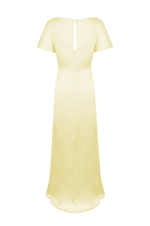 Camilla Bridesmaid Dress in Limoncello Satin