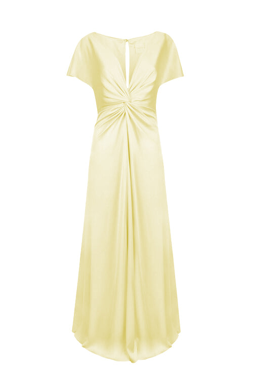 Camilla Bridesmaid Dress in Limoncello Satin