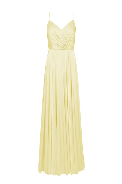 Isla Bridesmaid Dress in Limoncello Satin