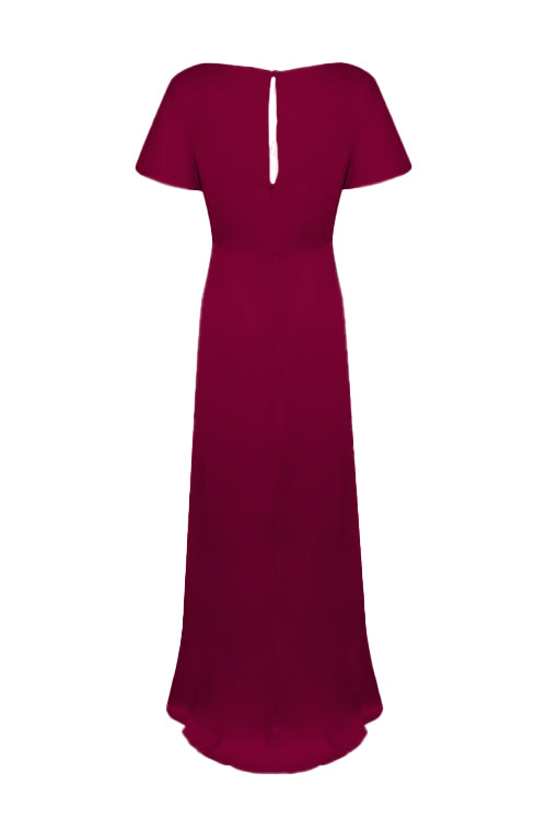 Camilla Bridesmaid Dress in Merlot Satin