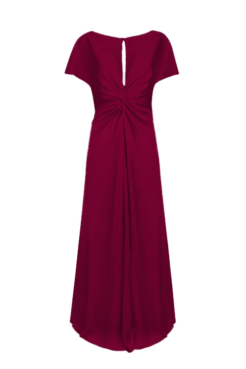 Camilla Bridesmaid Dress in Merlot Satin