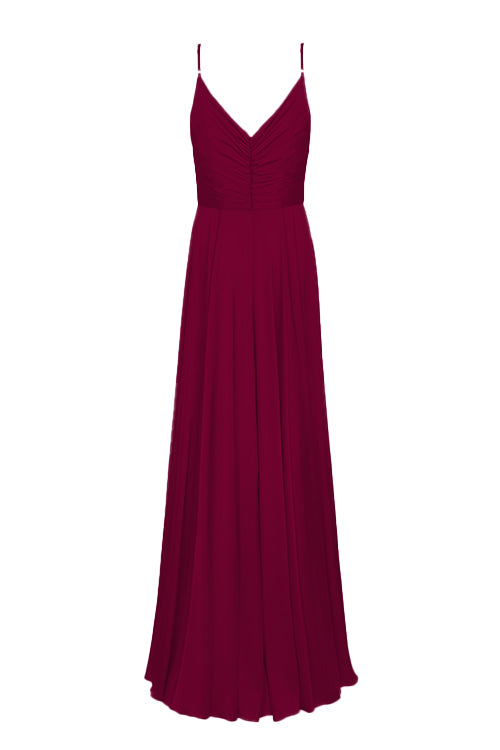 Isla Bridesmaid Dress in Merlot Satin