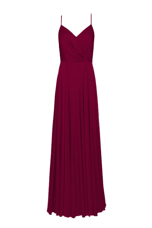 Isla Bridesmaid Dress in Merlot Satin