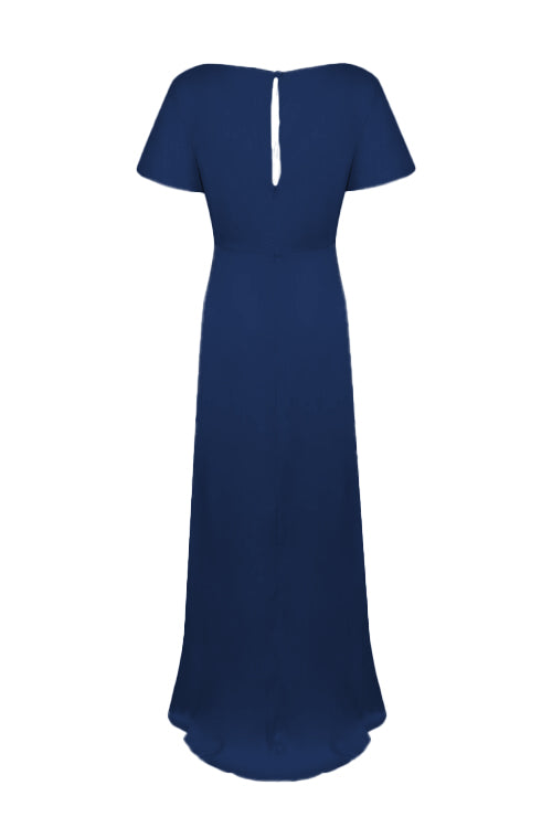 Camilla Bridesmaid Dress in Navy Satin