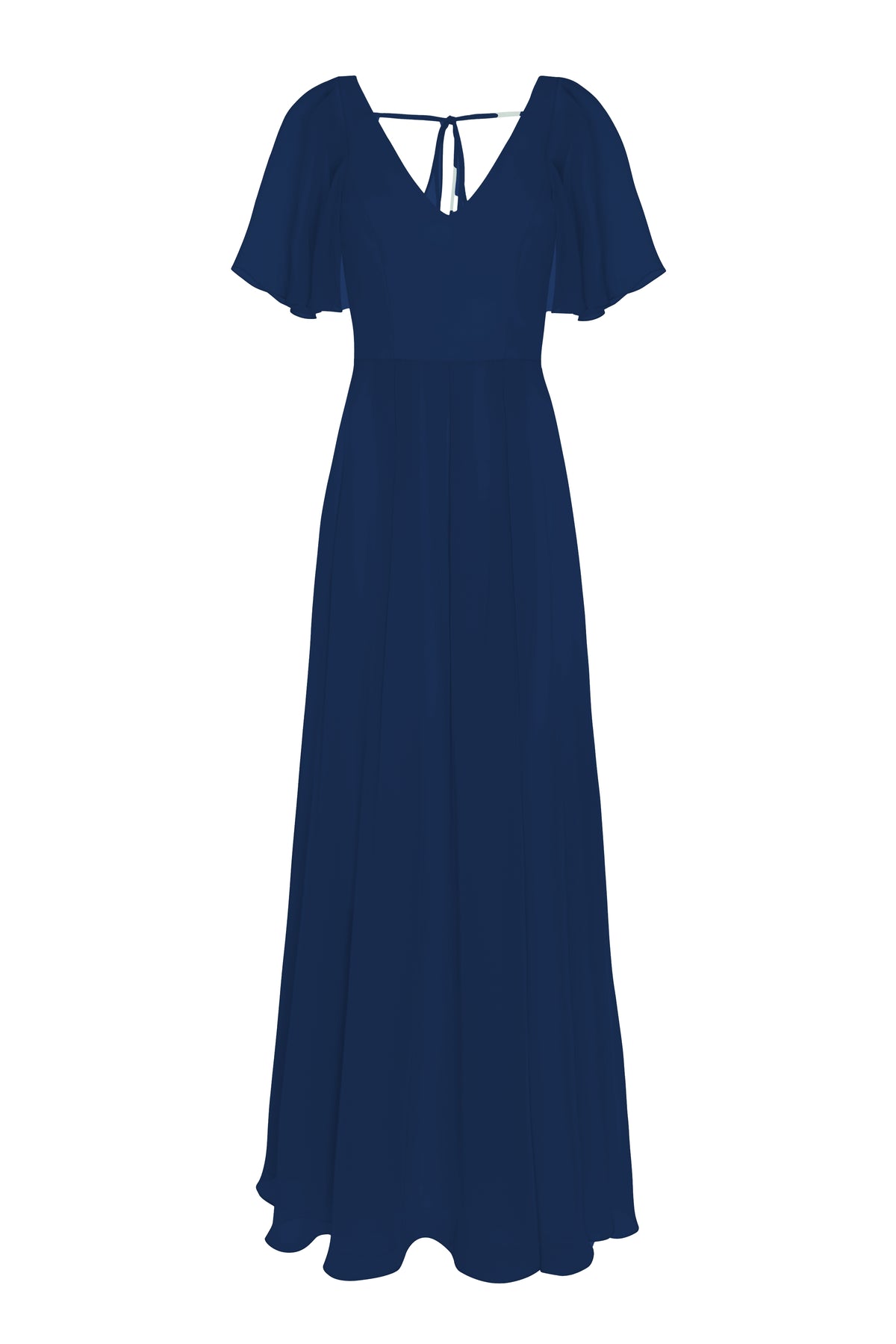 Phoebe Bridesmaid Dress In Navy Chiffon